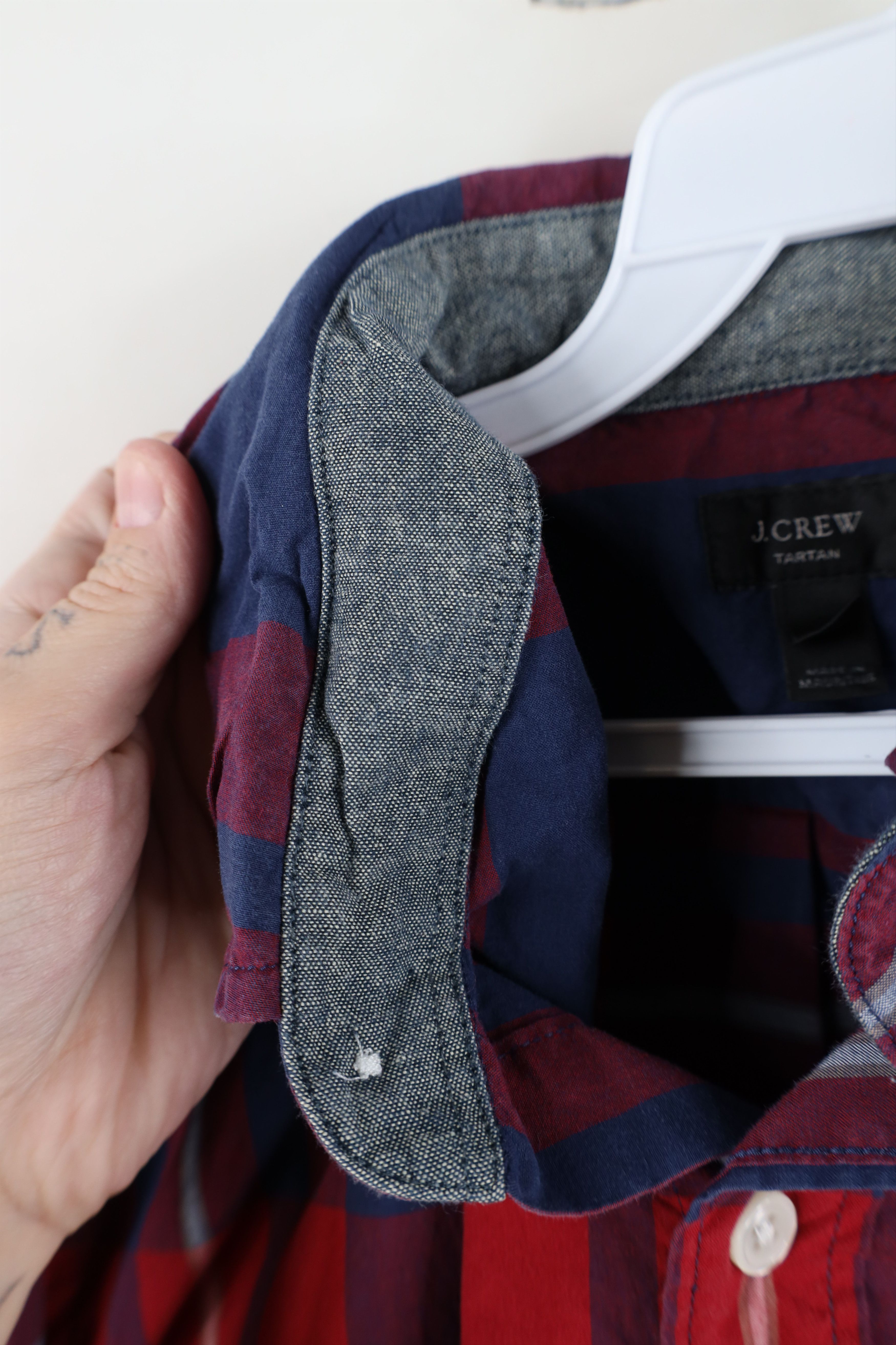 J.Crew J Crew Tartan Plaid Collared Button Down Shirt Red Cotton Size US M / EU 48-50 / 2 - 5 Thumbnail