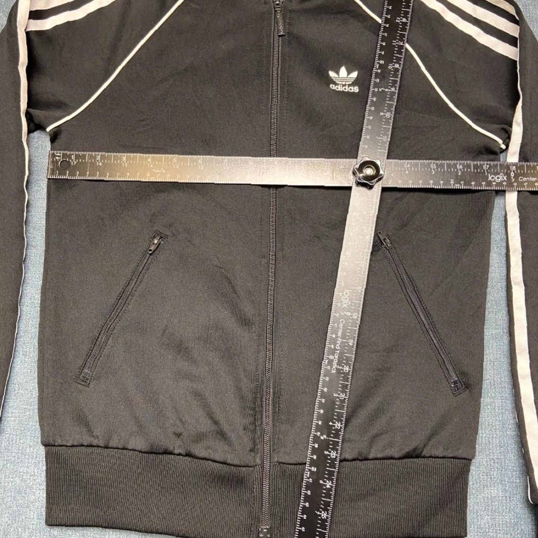 Adidas Adidas Track Jacket Mens XS Black 3 Stripes Sports Logo Full Zip SST Classics Size US XS / EU 42 / 0 - 6 Thumbnail