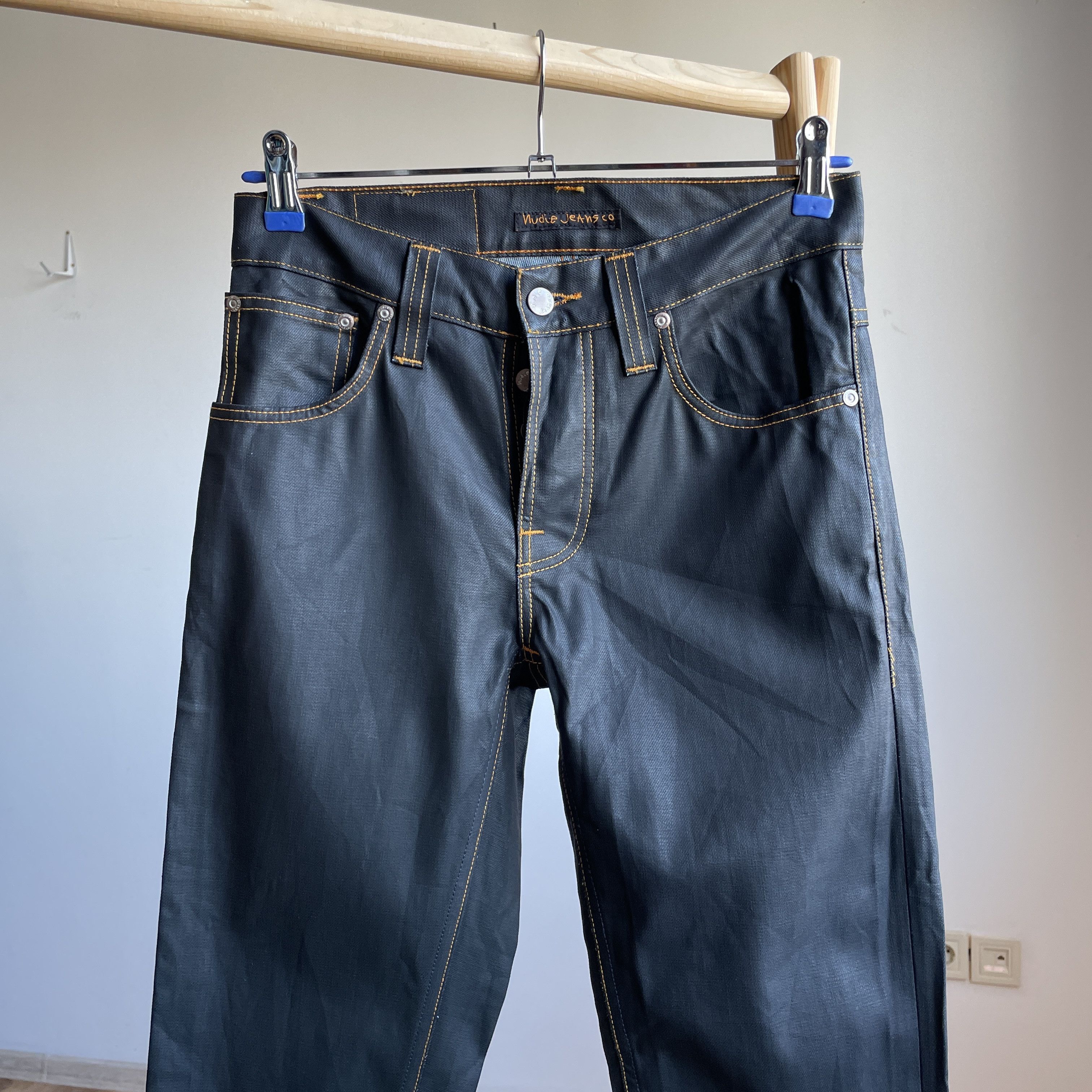 Nudie Jeans Nudie Jeans Grim Tim Used Black Coated Slim Denim Size 28x32 Size US 28 / EU 44 - 3 Thumbnail