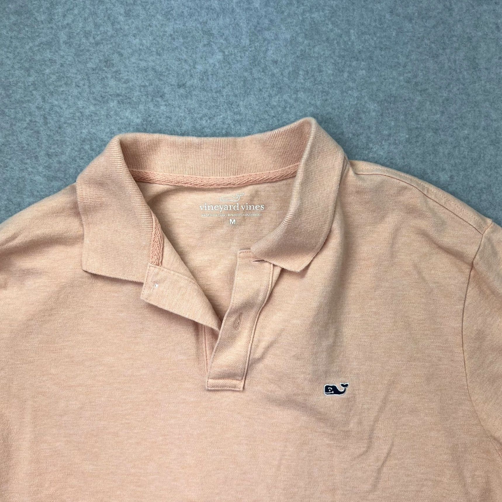 Vineyard Vines Vineyard Vines Polo Shirt Mens M Peach Stretch Performance Whale Logo Casual Golf Top Size US M / EU 48-50 / 2 - 4 Thumbnail