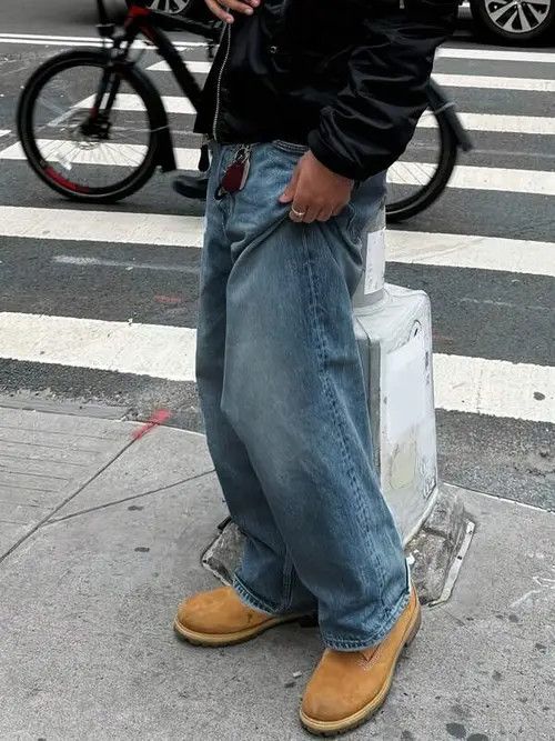 Jean Vintage Retro Loose Fit Jeans Size US 34 / EU 50 - 2 Thumbnail