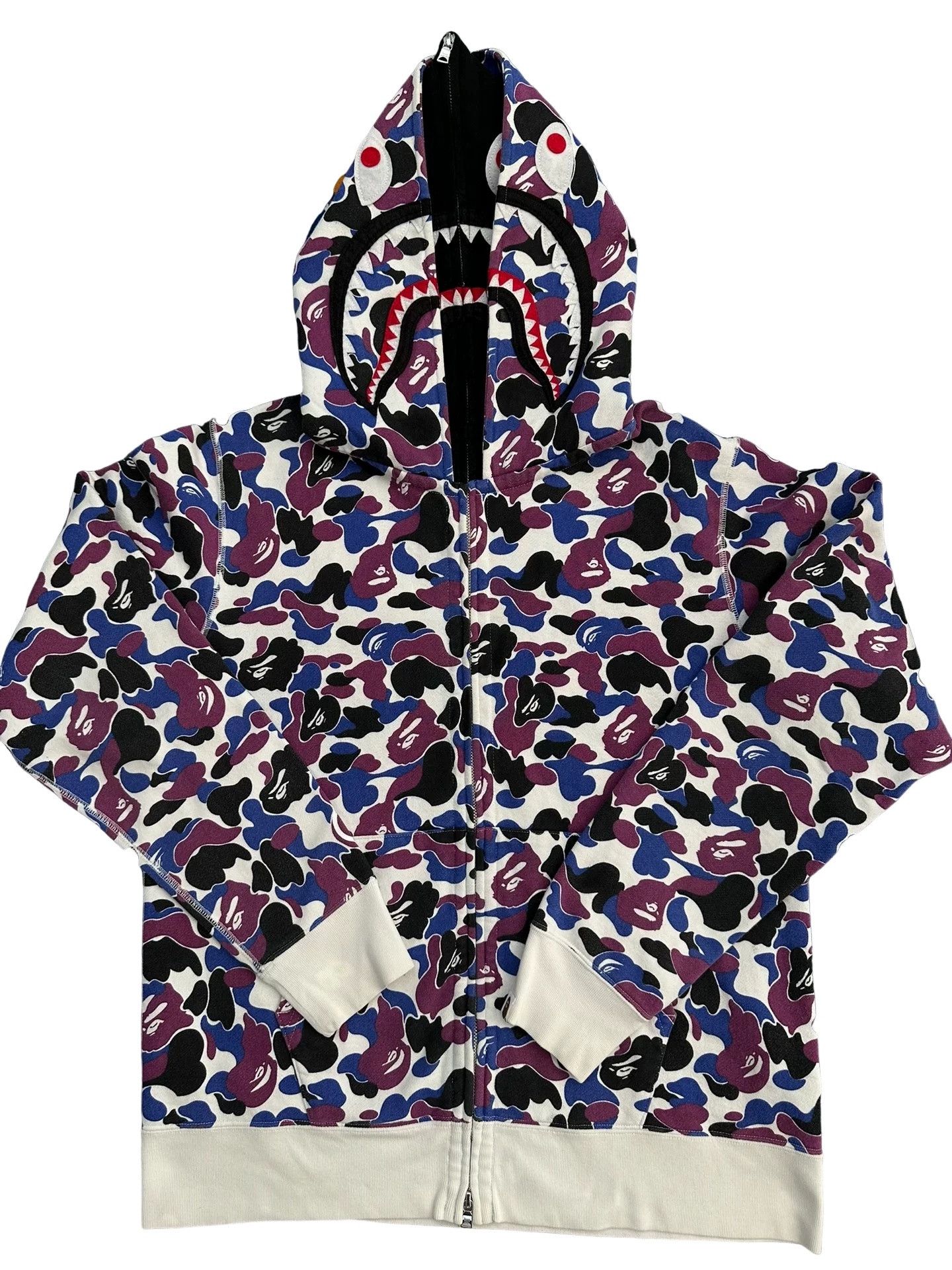 Bape Bape Multi Camo Shark Zip Hoodie L Size US L / EU 52-54 / 3 - 1 Thumbnail