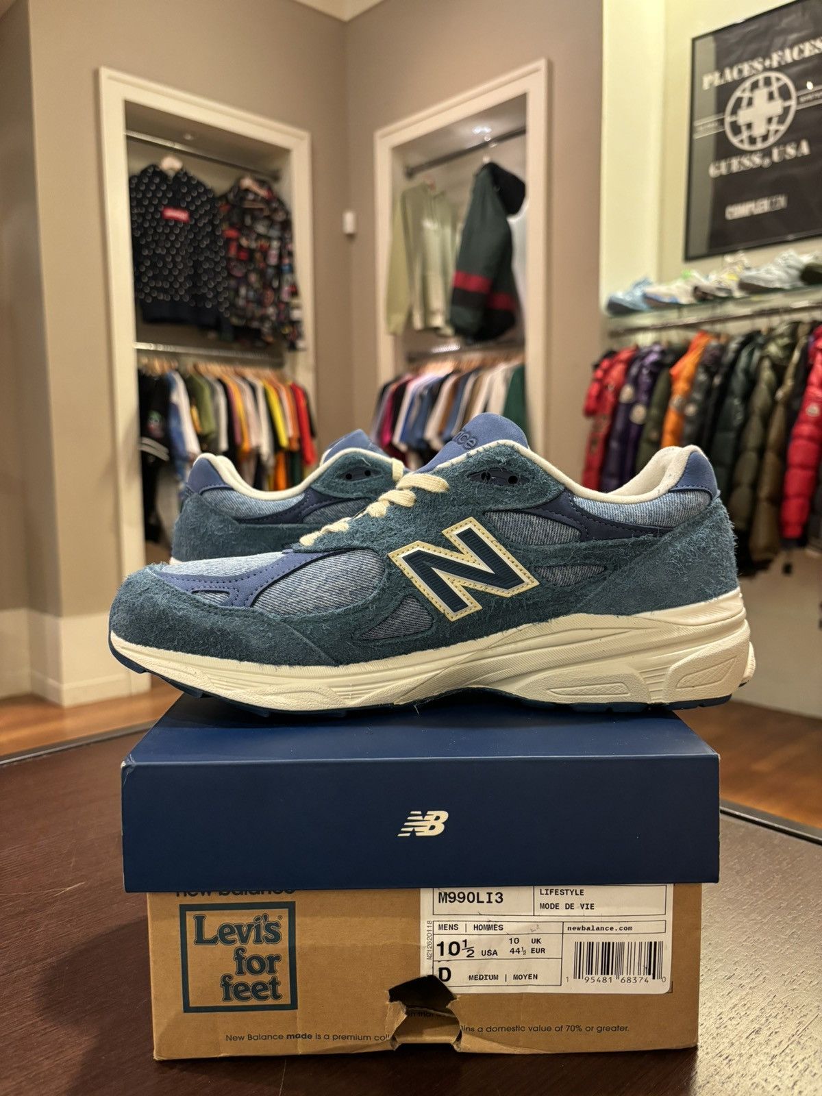 Levi's × New Balance New Balance 990v3 MiUSA Levi's Denim Size US 10.5 / EU 43-44 - 3 Thumbnail