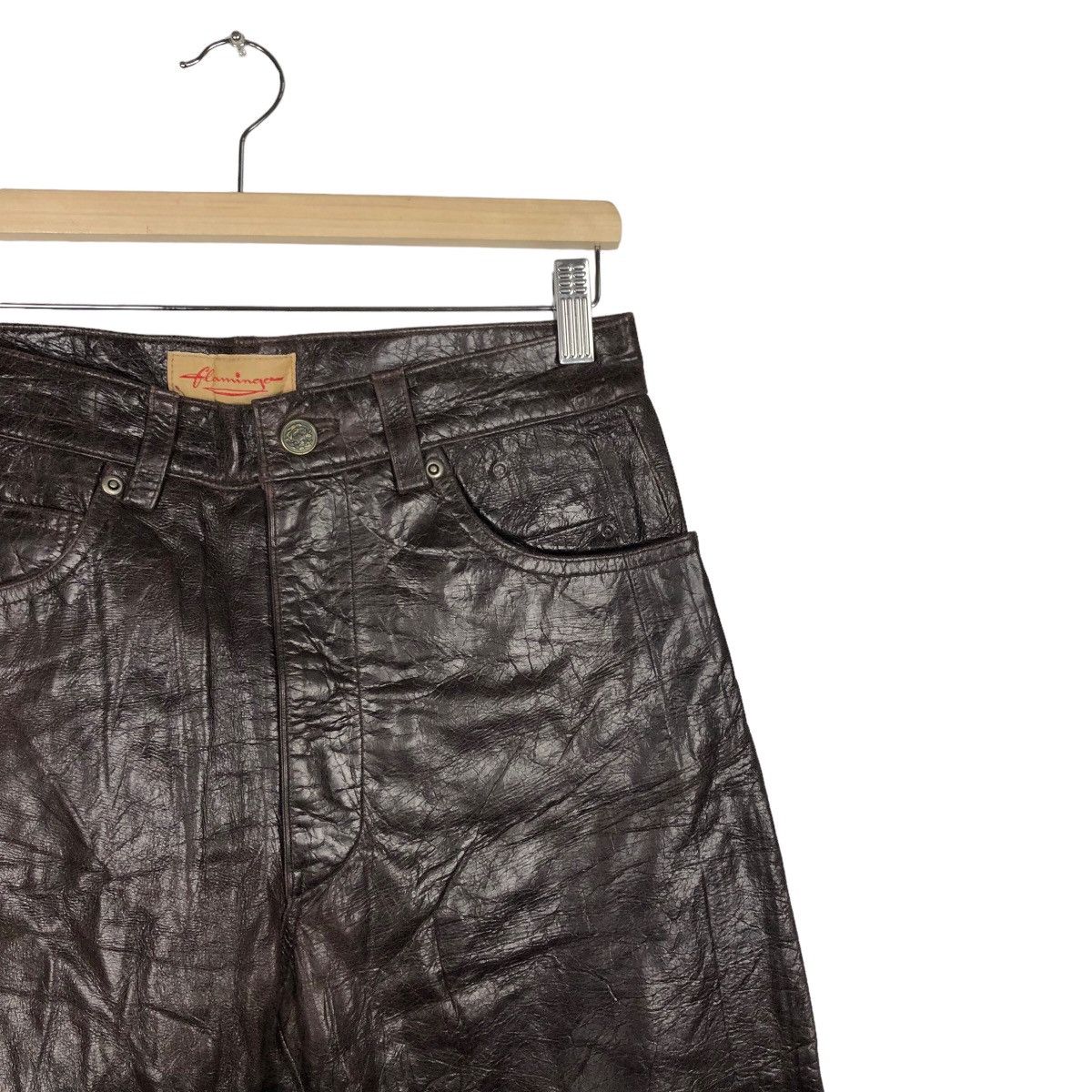 Genuine Leather 🔥Rare Flammingo Genuine Leather Pants Inspire by Hysteric Size US 28 / EU 44 - 5 Thumbnail