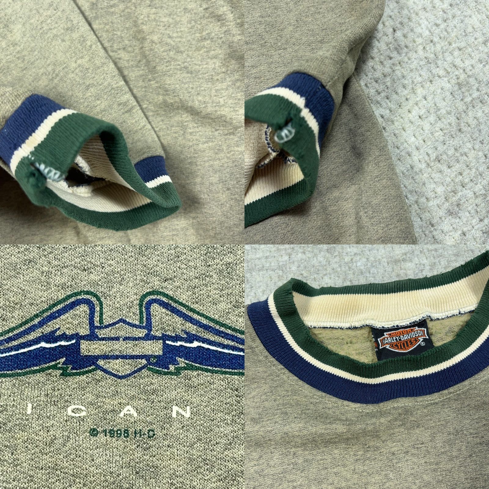 Harley Davidson VINTAGE Harley-Davidson Sweatshirt Men XL Green Crewneck 90s USA Ringer Size US XL / EU 56 / 4 - 8 Thumbnail