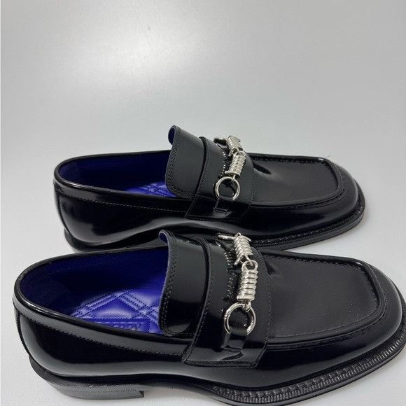 Burberry Barbed Leather Loafers Black Men’s EU 39/US 6