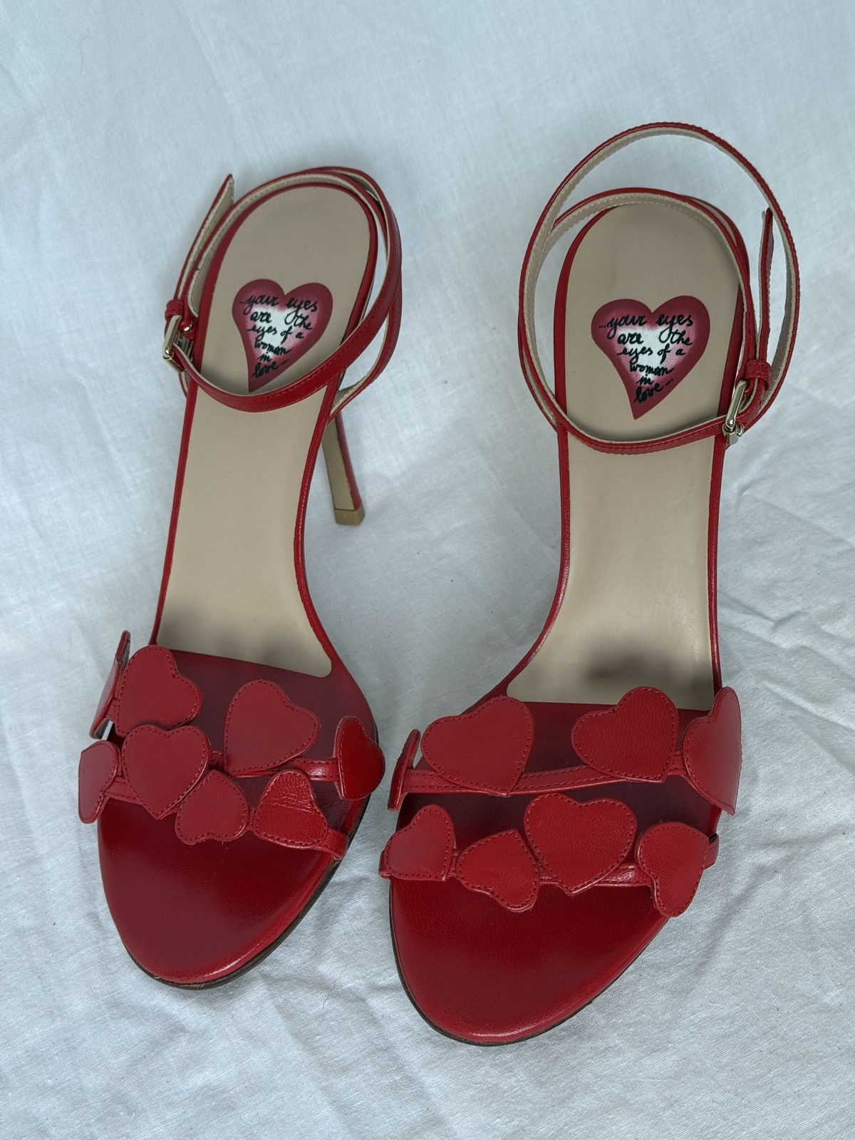 Valentino Iconic Valentino Garavani L’ Amour Hearts Heels Sandals Size US 7 / IT 37 - 4 Thumbnail