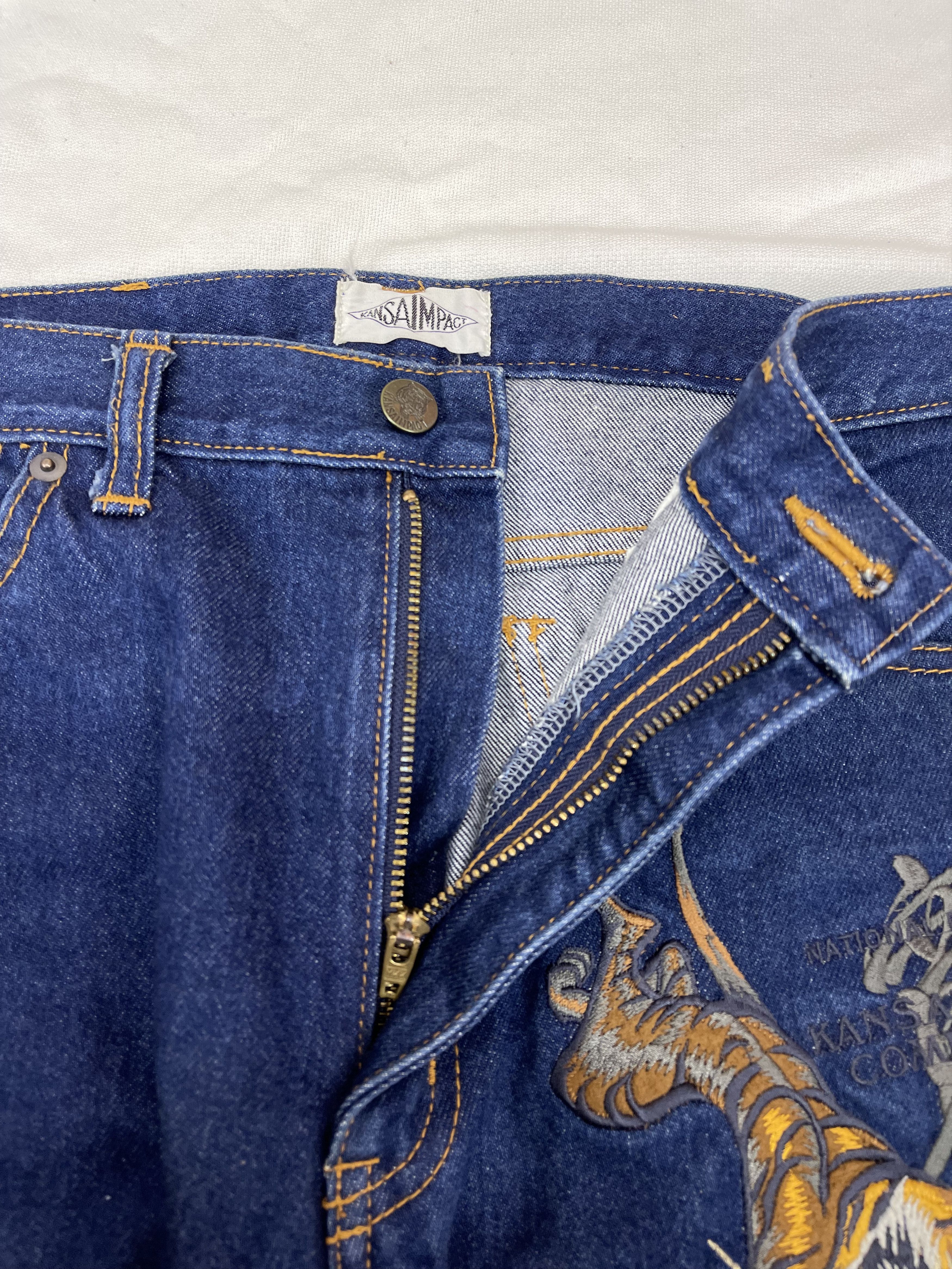 Kansai Yamamoto KANSAI IMPACT Denim Jeans Rare Design #1152/AO Size US 31 - 9 Thumbnail