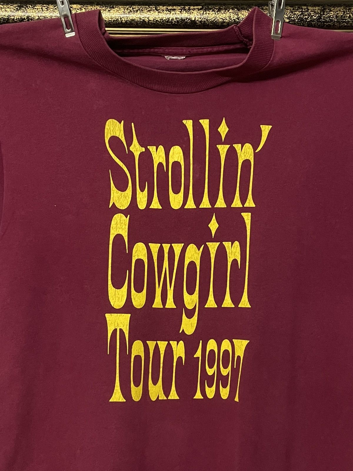Vintage Vintage 90s Single Stitch Strollin Cowgirl Tour 1997 Faded Size US S / EU 44-46 / 1 - 3 Thumbnail