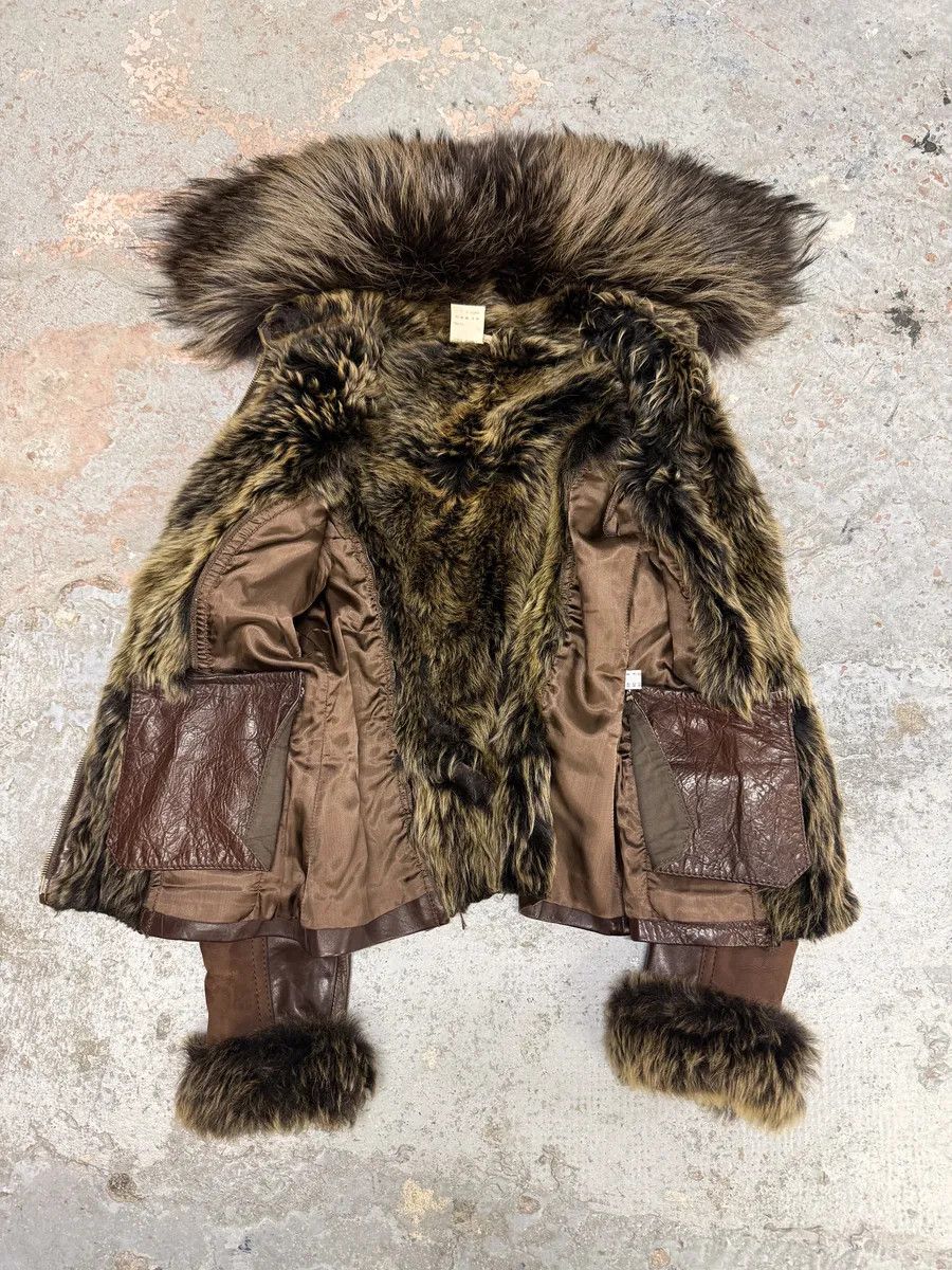 Roberto Cavalli 2000s Roberto Cavalli Brown Fur Leather Premium Jacket Size S / US 4 / IT 40 - 8 Thumbnail