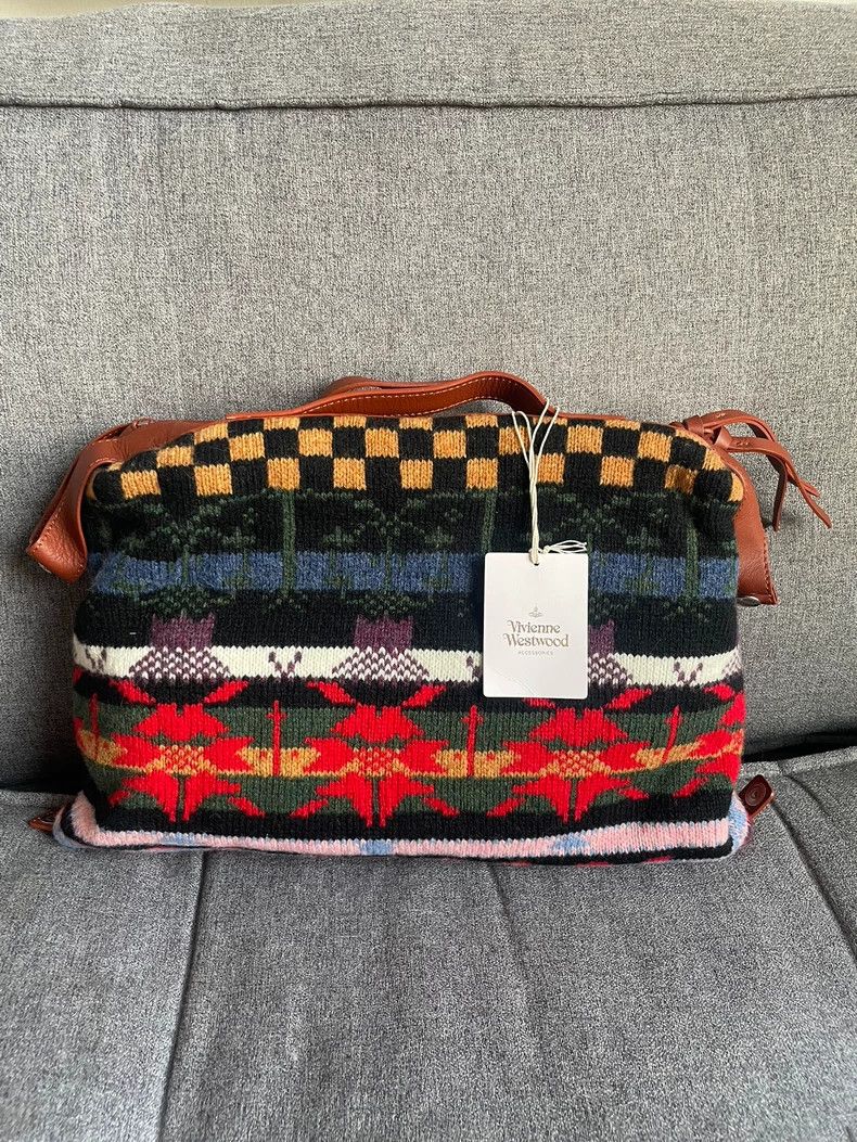 Vivienne Westwood Vivienne Westwood size os Knitted woolen handbag, retro lea Size ONE SIZE - 3 Thumbnail