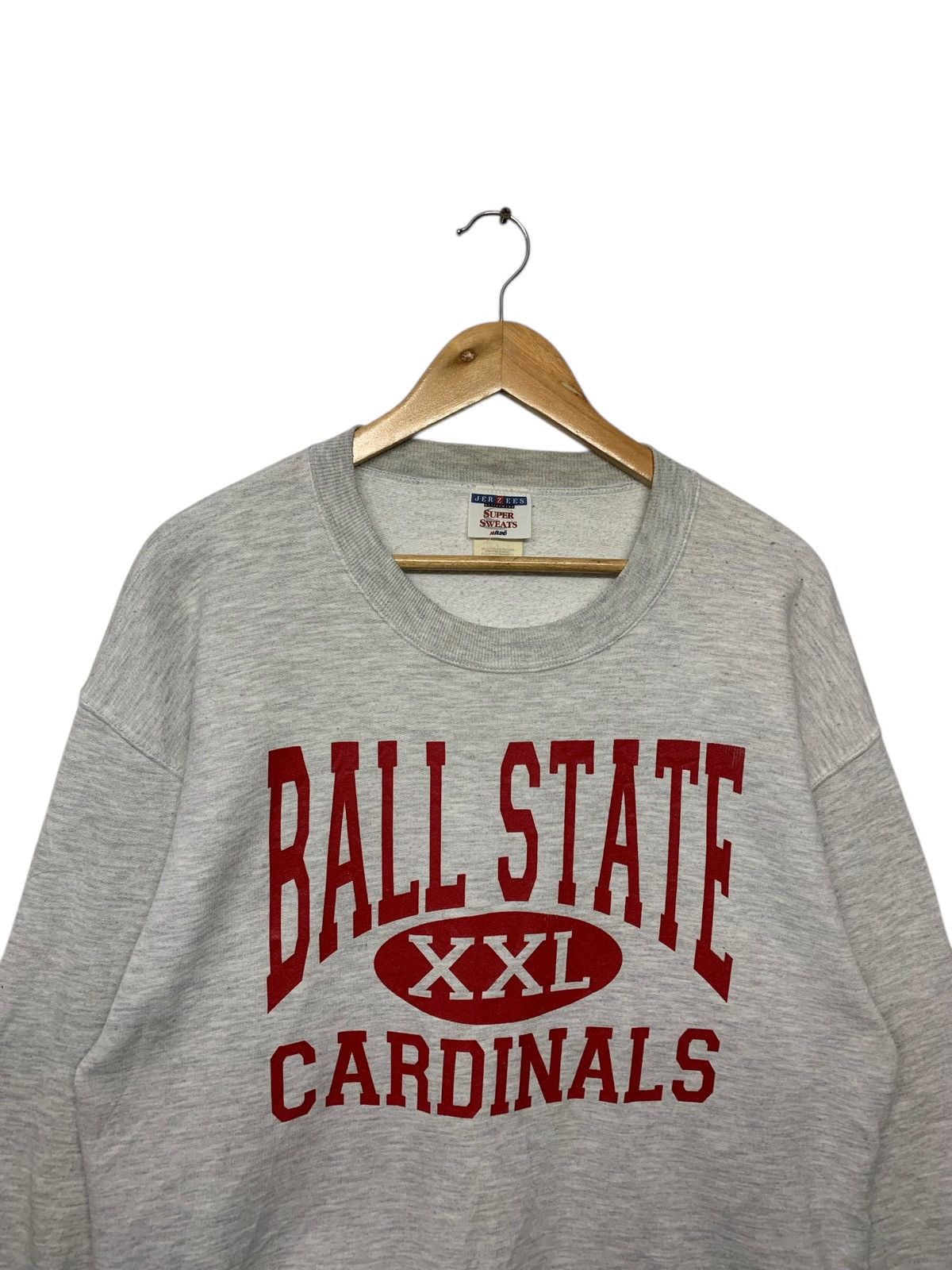 Jerzees Vintage 90's Ball State Cardinals By Jerzees Sweatshirt Size US L / EU 52-54 / 3 - 3 Thumbnail
