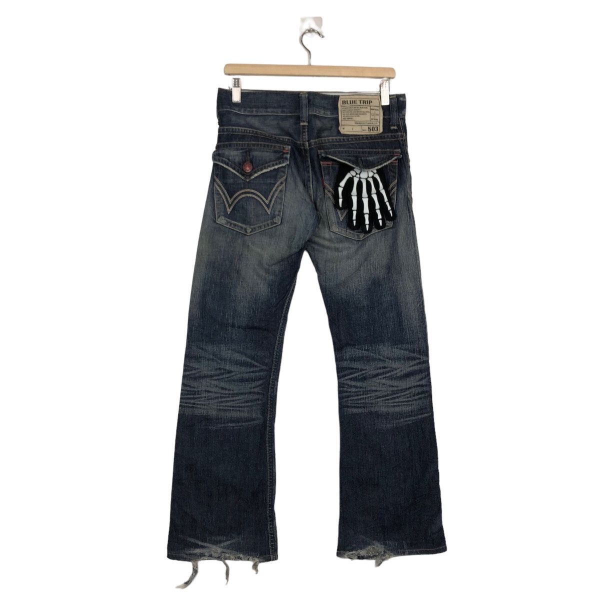 Edwin 🔥VINTAGE DISTRESSED DENIM JEANS EDWIN BLUE TRIP JAPAN Size US 30 / EU 46 - 6 Thumbnail