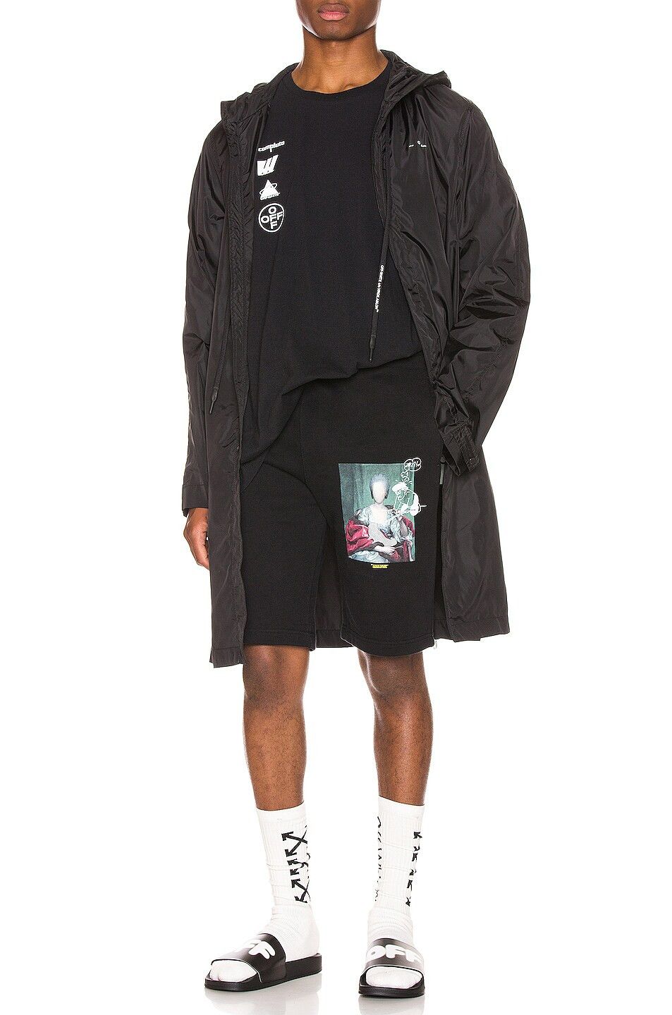 Off-White Black Mariana da Silva Arrows Sweatshorts Size US 38 / EU 54 - 3 Thumbnail