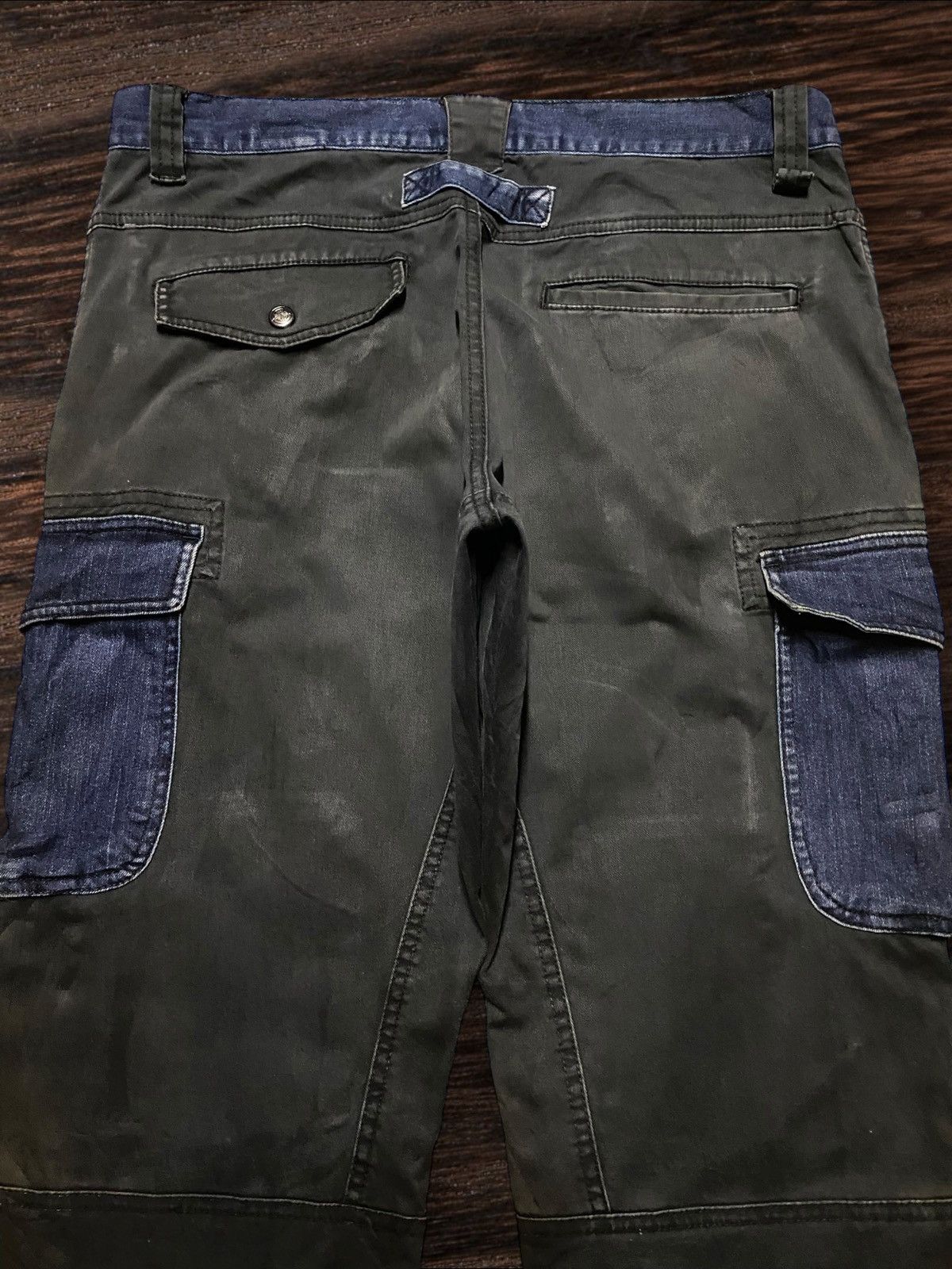 ROCKSMITH Rocky Patchwork Denim Cargo Pants / Utility Workwear Size US 34 / EU 50 - 4 Thumbnail