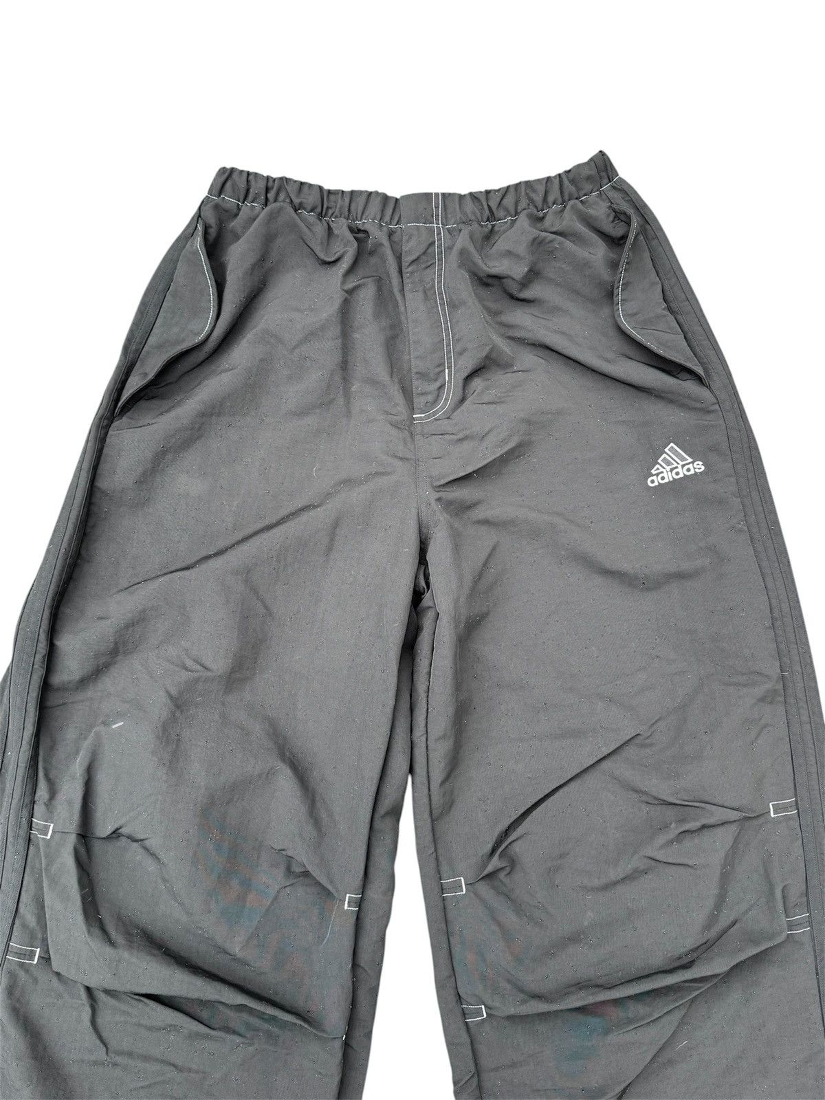 Adidas Adidas black on black striped baggy track pants Size US 30 / EU 46 - 3 Thumbnail