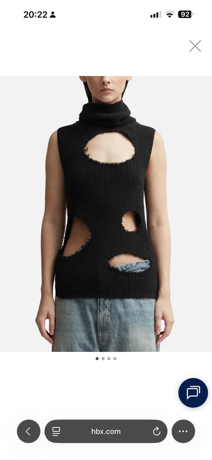 MM6 MM6 Black Cut Out Turtleneck Size XS / US 0-2 / IT 36-38 - 4 Thumbnail