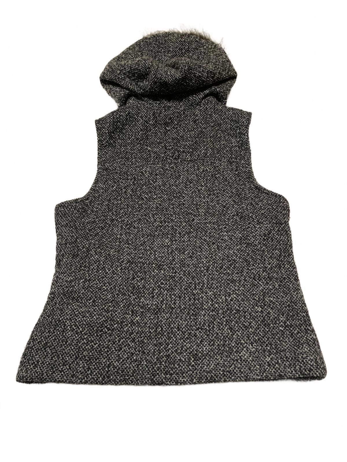 Other Y2K Faux Fur Vest Women's Size L Black Hooded Zip Up Size L / US 10 / IT 46 - 2 Thumbnail