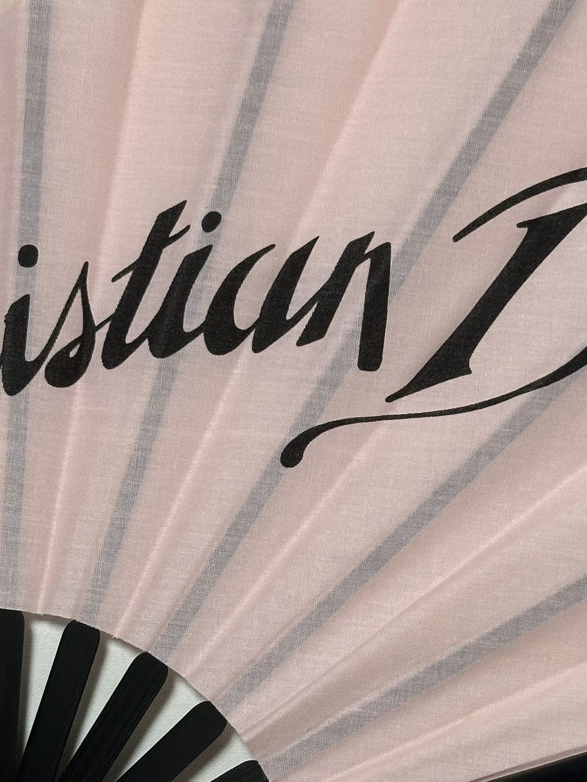 Dior CHRISTIAN DIOR Wooden Folding Hand Fan with Logo Size ONE SIZE - 4 Thumbnail