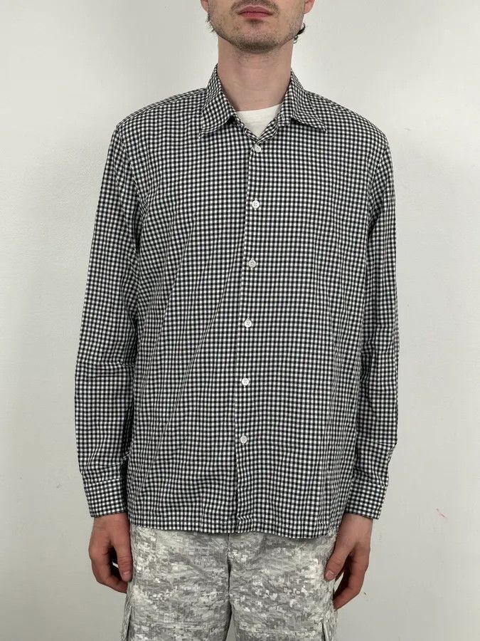 Prada SS2008 Prada Black White Checkered Shirt Size US M / EU 48-50 / 2 - 1 Thumbnail
