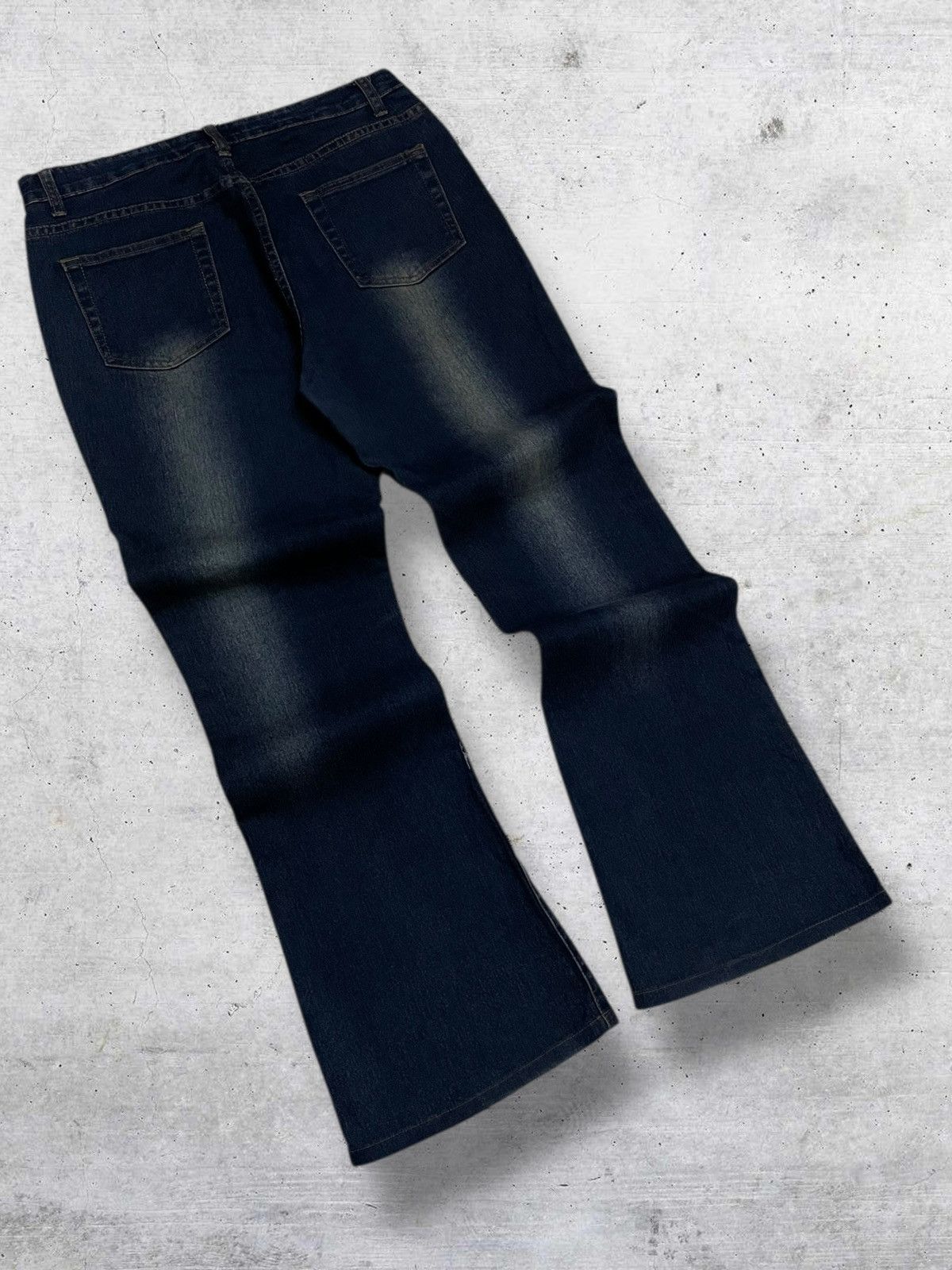 Japanese Brand VINTAGE HAPHAZARD OG 90S ARTISTIC BRUSHSTROKE FLARED DENIM Size US 30 / EU 46 - 9 Thumbnail