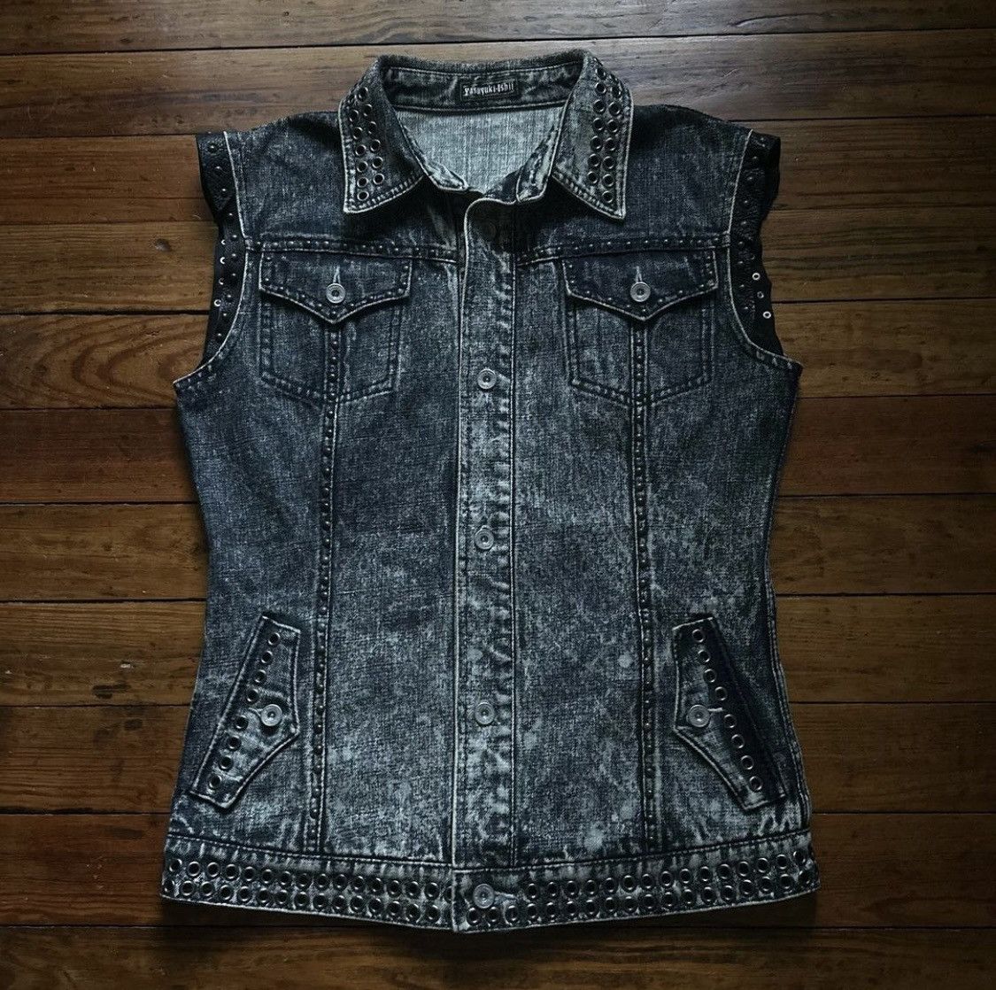 If Six Was Nine × Japanese Brand × Yasuyuki Ishii Yasuyuki- Ishii Grommet Vest Size US M / EU 48-50 / 2 - 1 Thumbnail