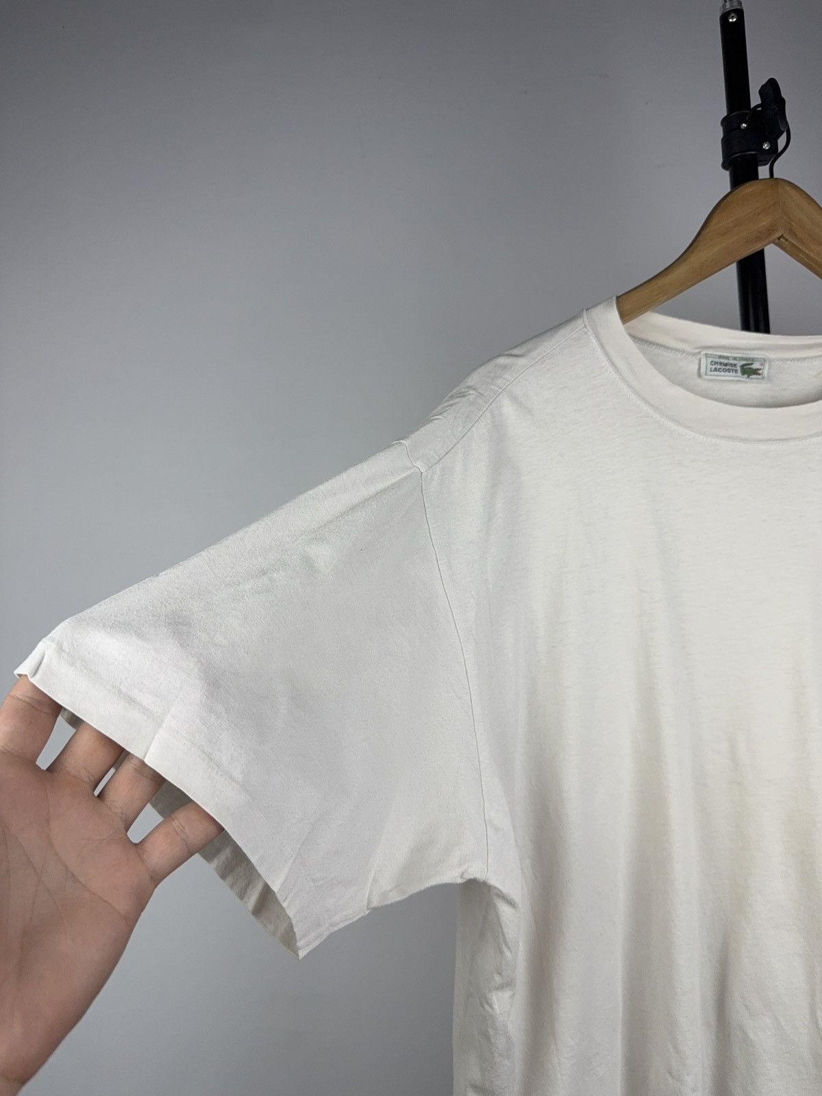 Lacoste Vintage 80s Retro Basic Lacoste France Single Stitch Tee Size US L / EU 52-54 / 3 - 7 Thumbnail