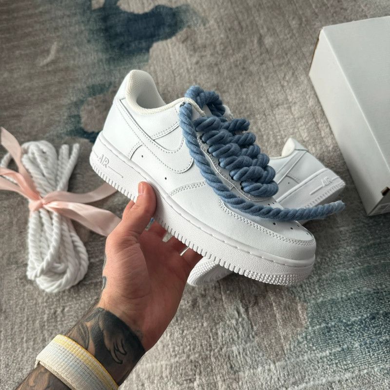 Nike Nike Air Force | Custom | Crystal White | LIASJI Size US 9.5 / EU 42-43 - 2 Thumbnail