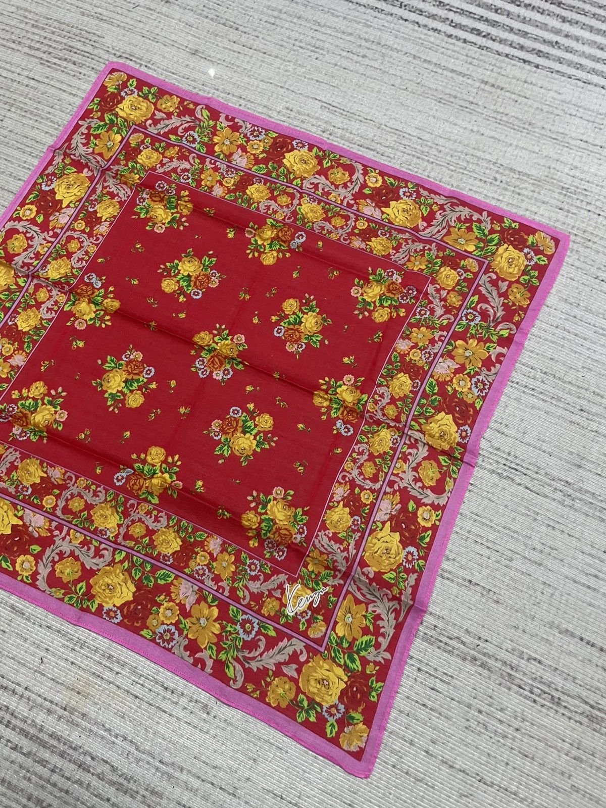 Kenzo Vintage Kenzo handkerchief bandana pocket square Size ONE SIZE - 2 Thumbnail