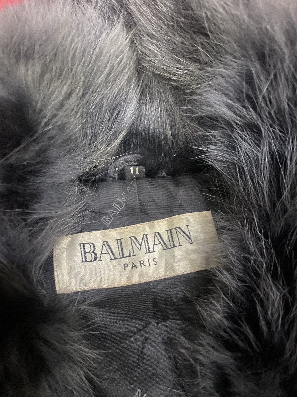 Balmain × Vintage Balmain Fur Fox Shearling Leather Coat Jacket Size S / US 4 / IT 40 - 3 Thumbnail