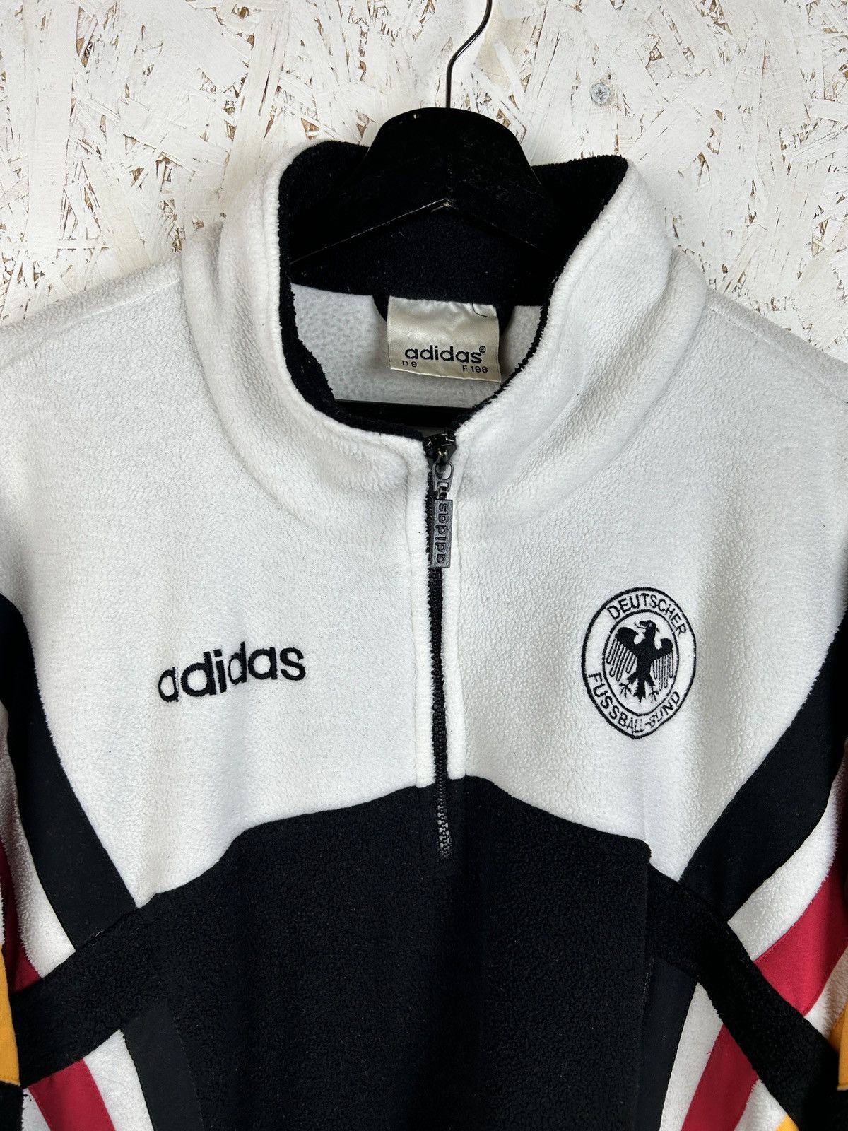 Adidas 90s Vintage Adidas Germany DFB 1996 World Cup Fleece Jacket Size US XL / EU 56 / 4 - 2 Thumbnail