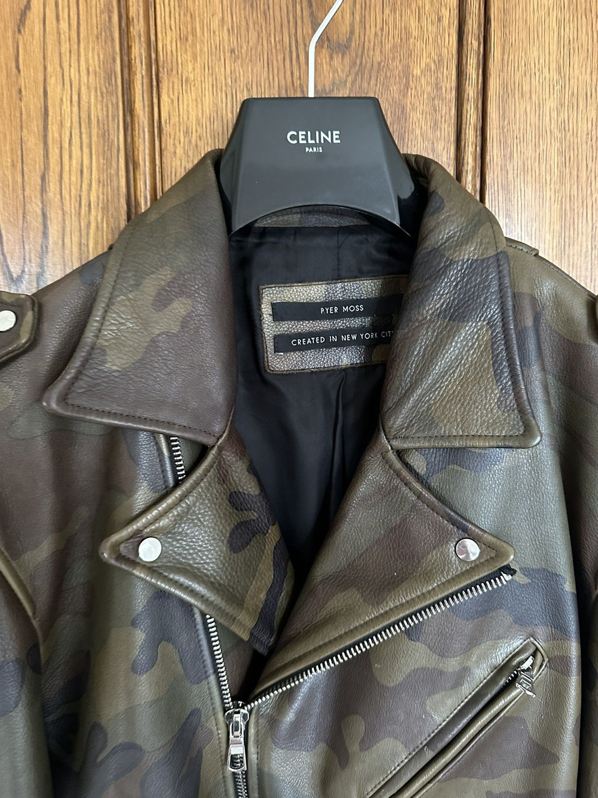 Pyer Moss The grail Pyer Moss camouflage camo biker leather jacket XL Size US XL / EU 56 / 4 - 24 Thumbnail