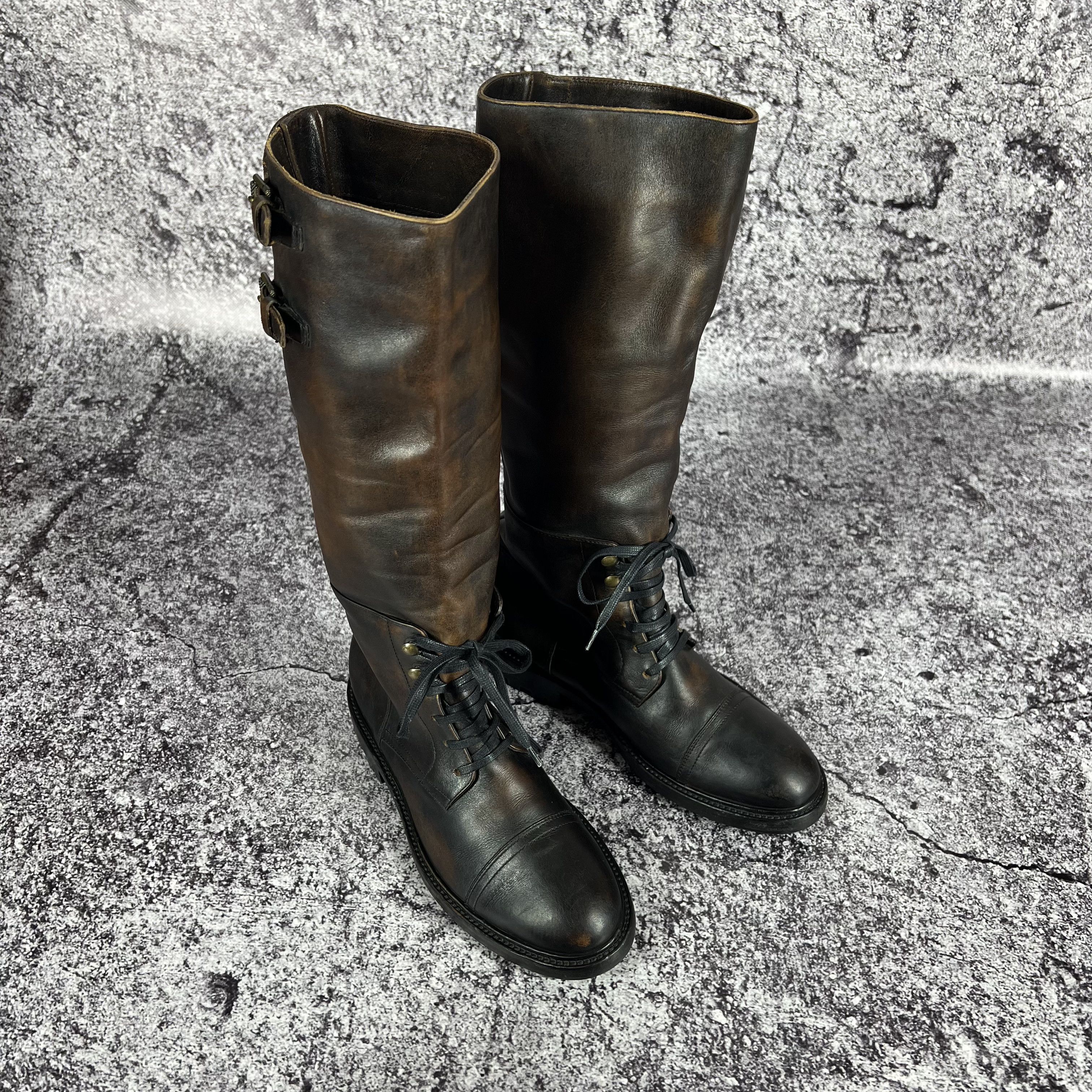 Belstaff Belstaff Banbridge Tall Riding Boots Leather Italy Size 37 Size US 7 / IT 37 - 2 Thumbnail