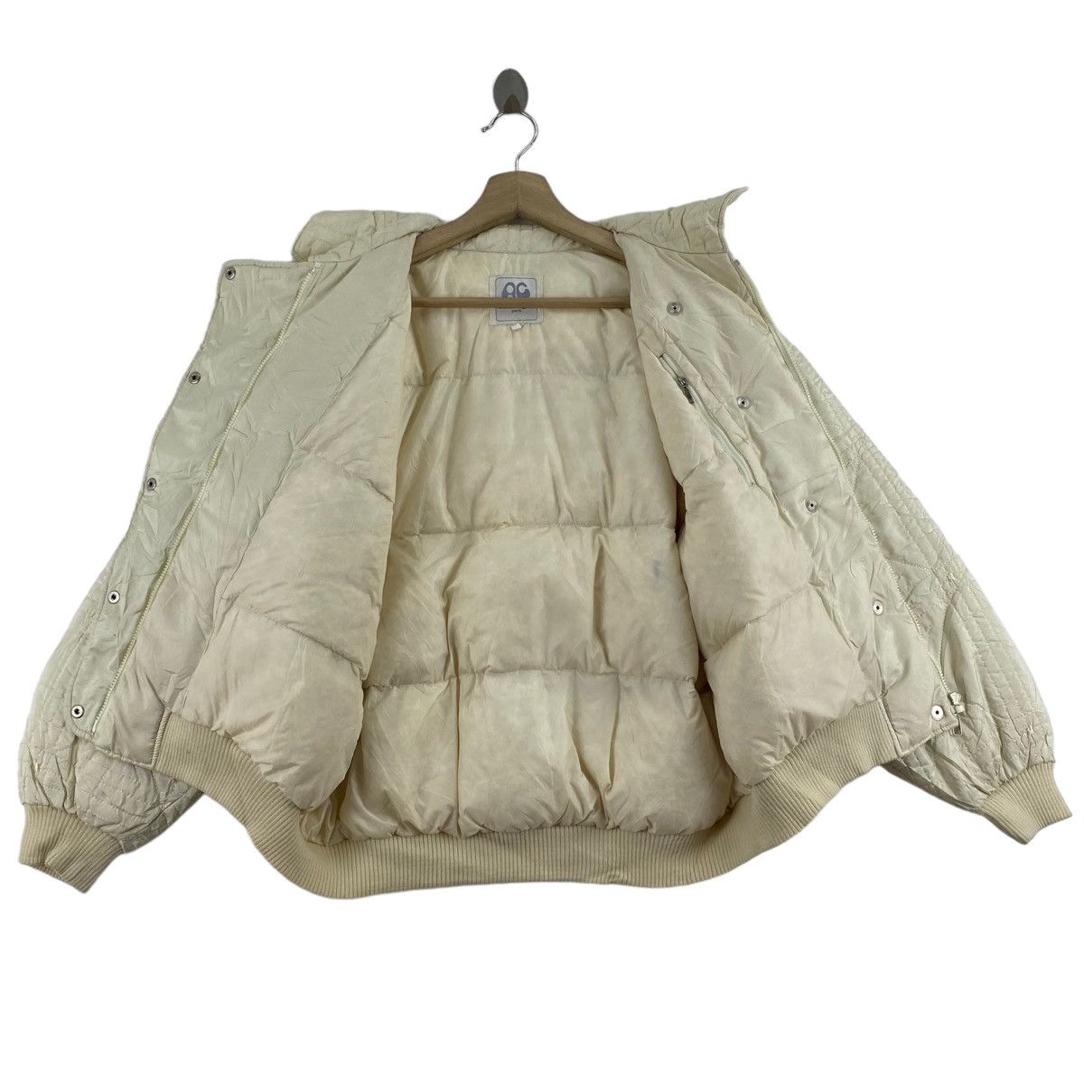 Courreges × Vintage Vintage COURREGES SPORT FUTUR France Designer Puffer Cream Size XXL / US 16-18 / IT 52-54 - 5 Thumbnail