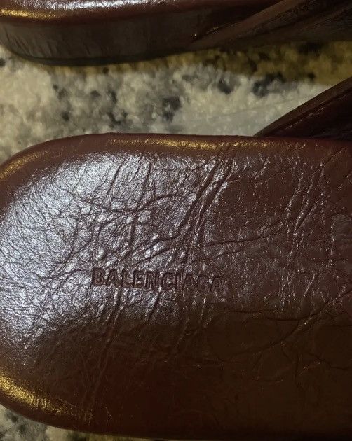 Balenciaga Balenciaga Burgundy Leather Mules Size US 9 / IT 39 - 5 Thumbnail