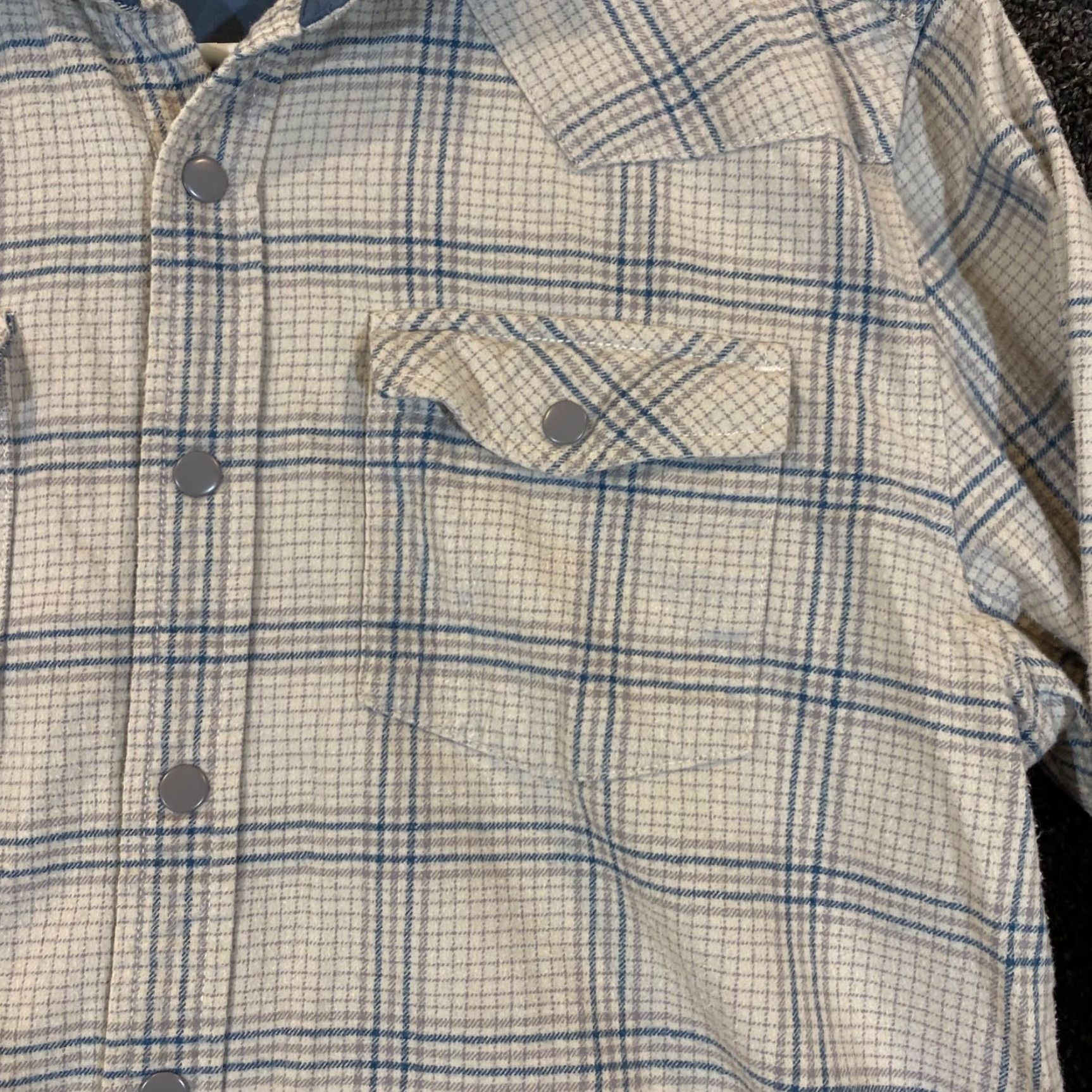 Howler Brothers Howler Brothers Shirt Mens S Gray Blue Plaid Snap Flannel Button Up Long Sleeve Size US S / EU 44-46 / 1 - 3 Thumbnail