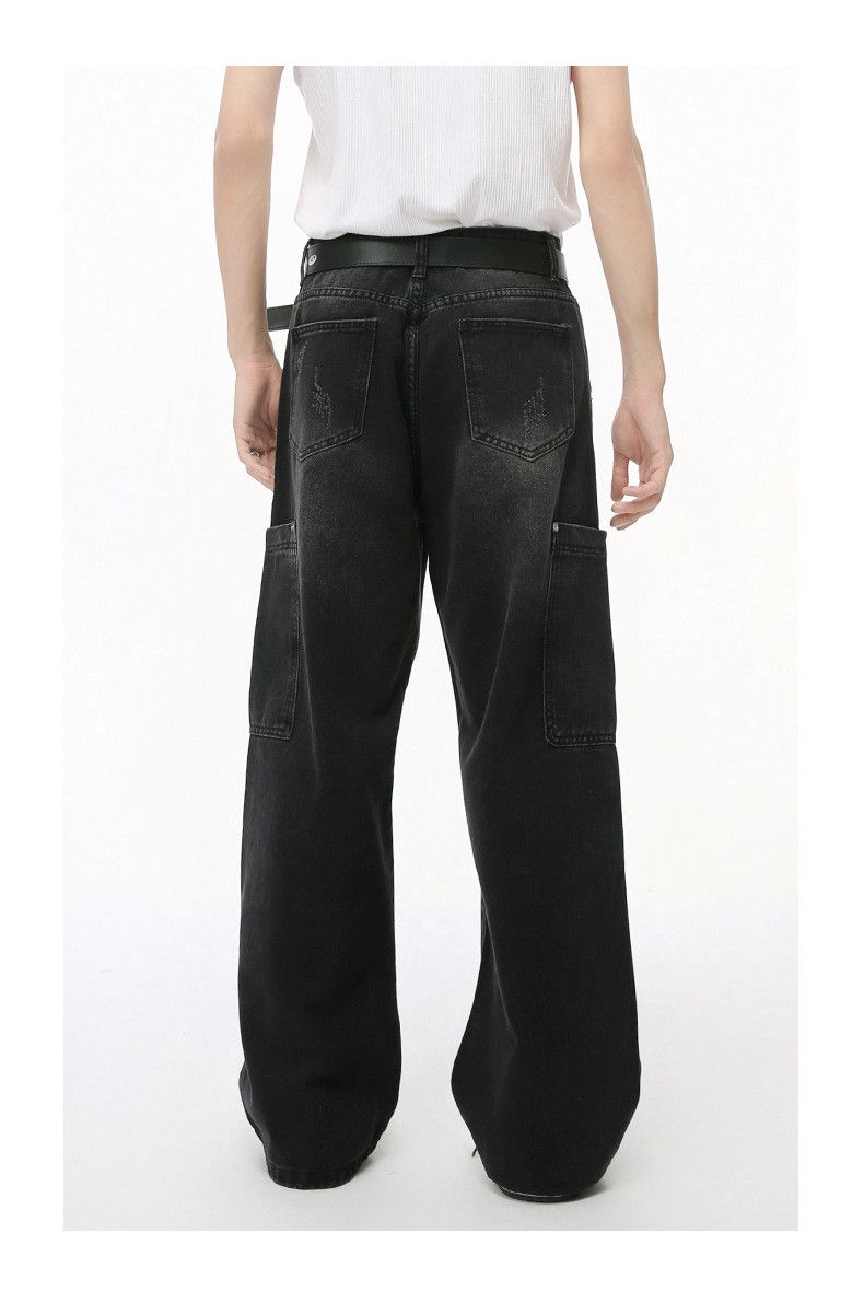 Japanese Brand × Jean Washed ripped side pocket cargo jeans Size US 32 / EU 48 - 6 Thumbnail