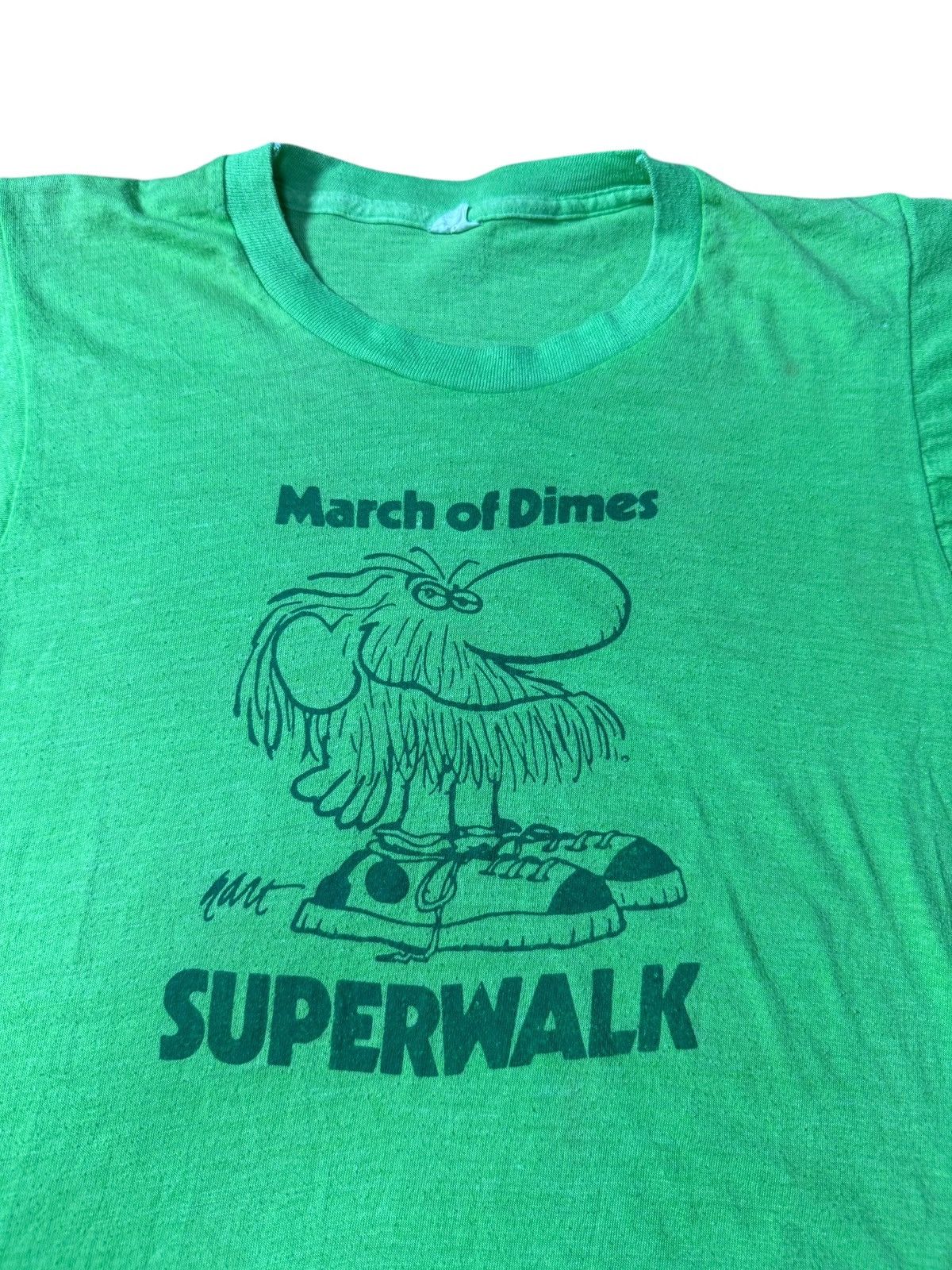 Vintage *RARE* 1970s VINTAGE MARATHON CARTOON JOHNNY HART 70s TEE Size US S / EU 44-46 / 1 - 2 Thumbnail