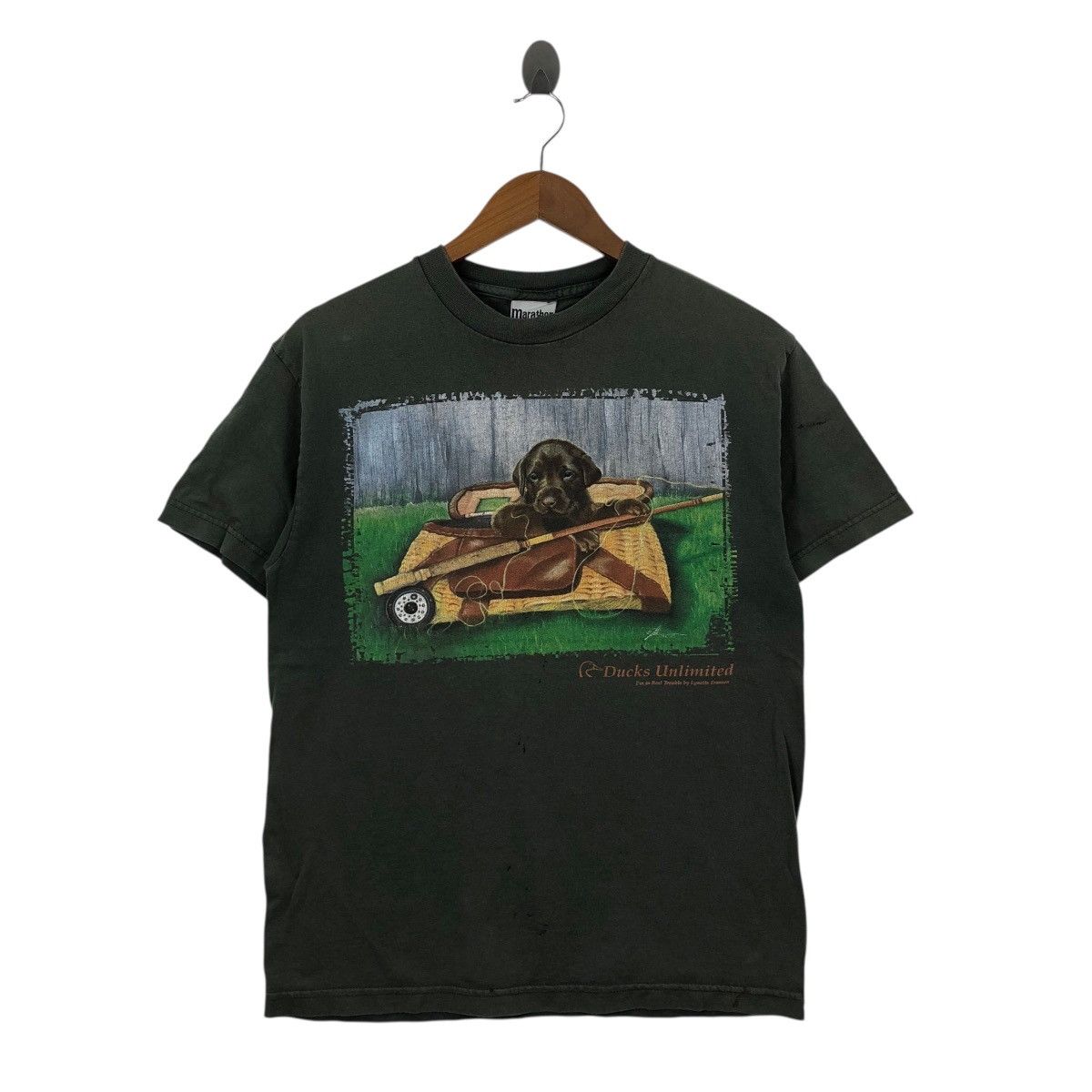 Vintage Vintage Duck Unlimited Lynette Fransen Dog Art T-Shirt Size US M / EU 48-50 / 2 - 1 Thumbnail