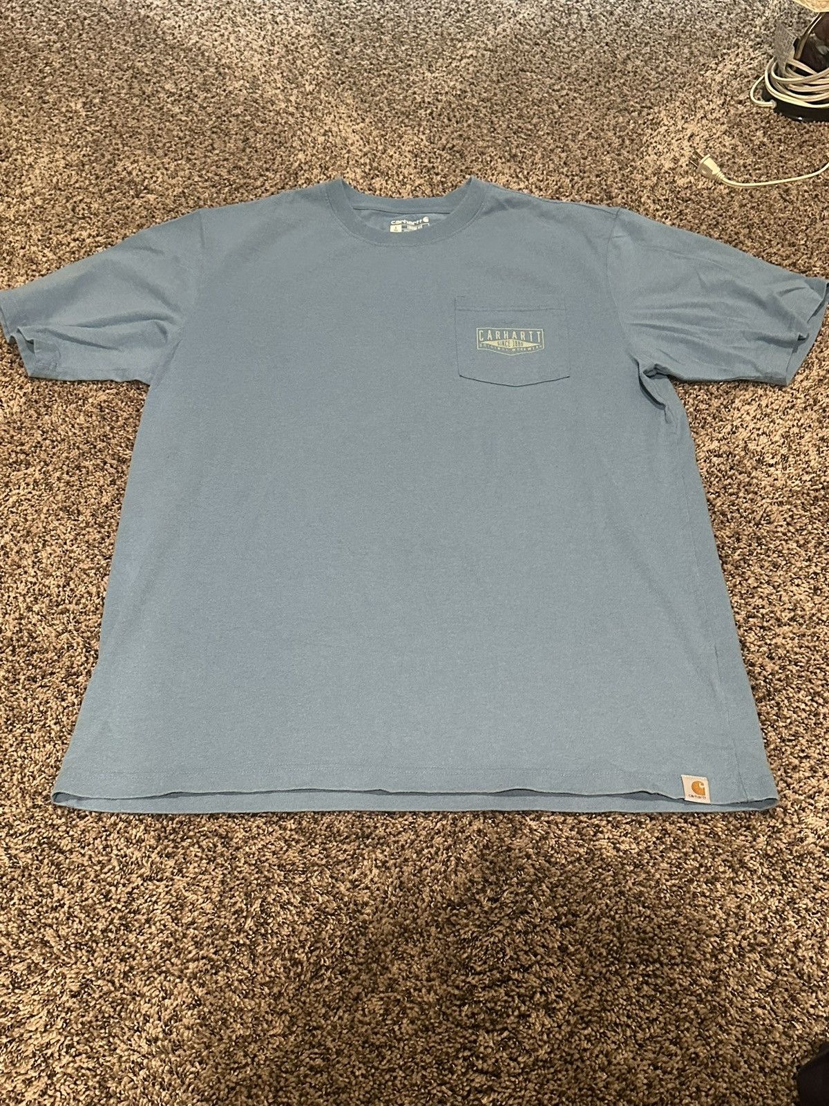 Carhartt Carhartt Blue Short Sleeve Original Workwear Tall Large Size US L / EU 52-54 / 3 - 1 Thumbnail