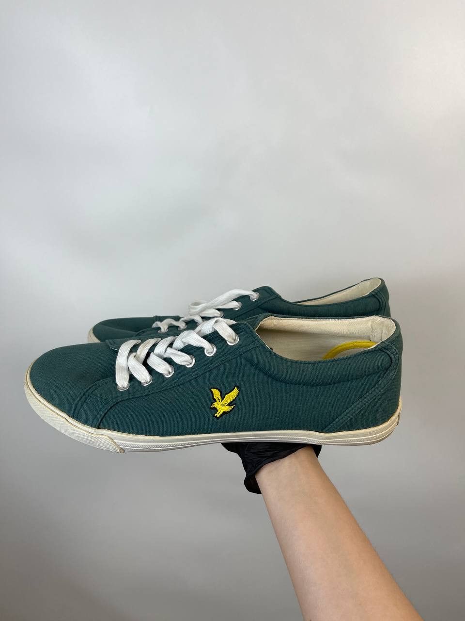 Lyle & Scott Lyle & Scott Green Canvas Sneakers Shoes Size 44 Size US 11 / EU 44 - 3 Thumbnail