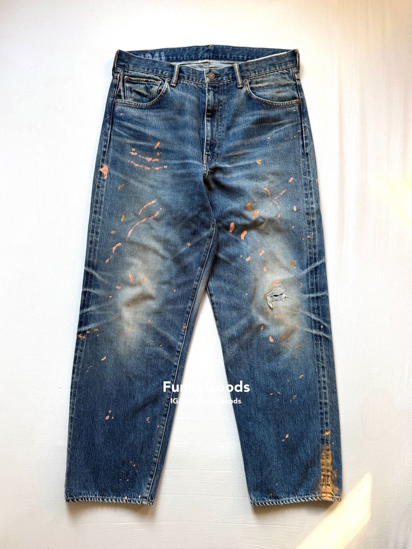 Visvim visvim wide damaged 41 denim pants Size US 34 / EU 50 - 1 Thumbnail