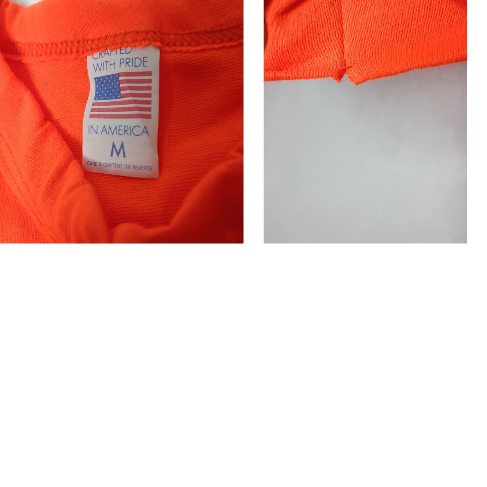 Vintage VINTAGE Crafted With Pride In America T Shirt M Orange Blaze Orange Hunting Retro Safety Single Stitch Hem Men Size M Shirts Size US M / EU 48-50 / 2 - 8 Thumbnail