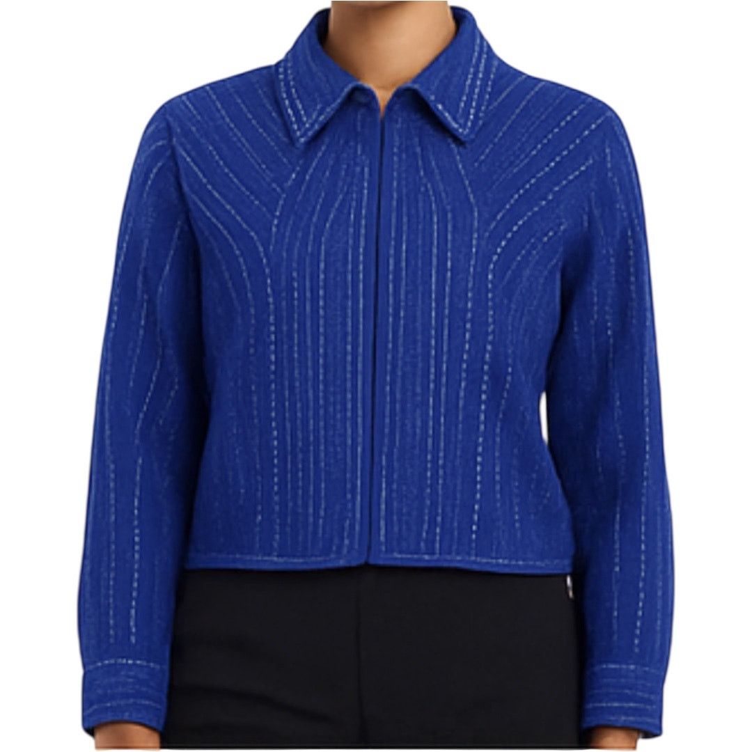 Other Icelandic Design Tribal Full Zip Jacket Collared Wool Blue M Size M / US 6-8 / IT 42-44 - 1 Thumbnail
