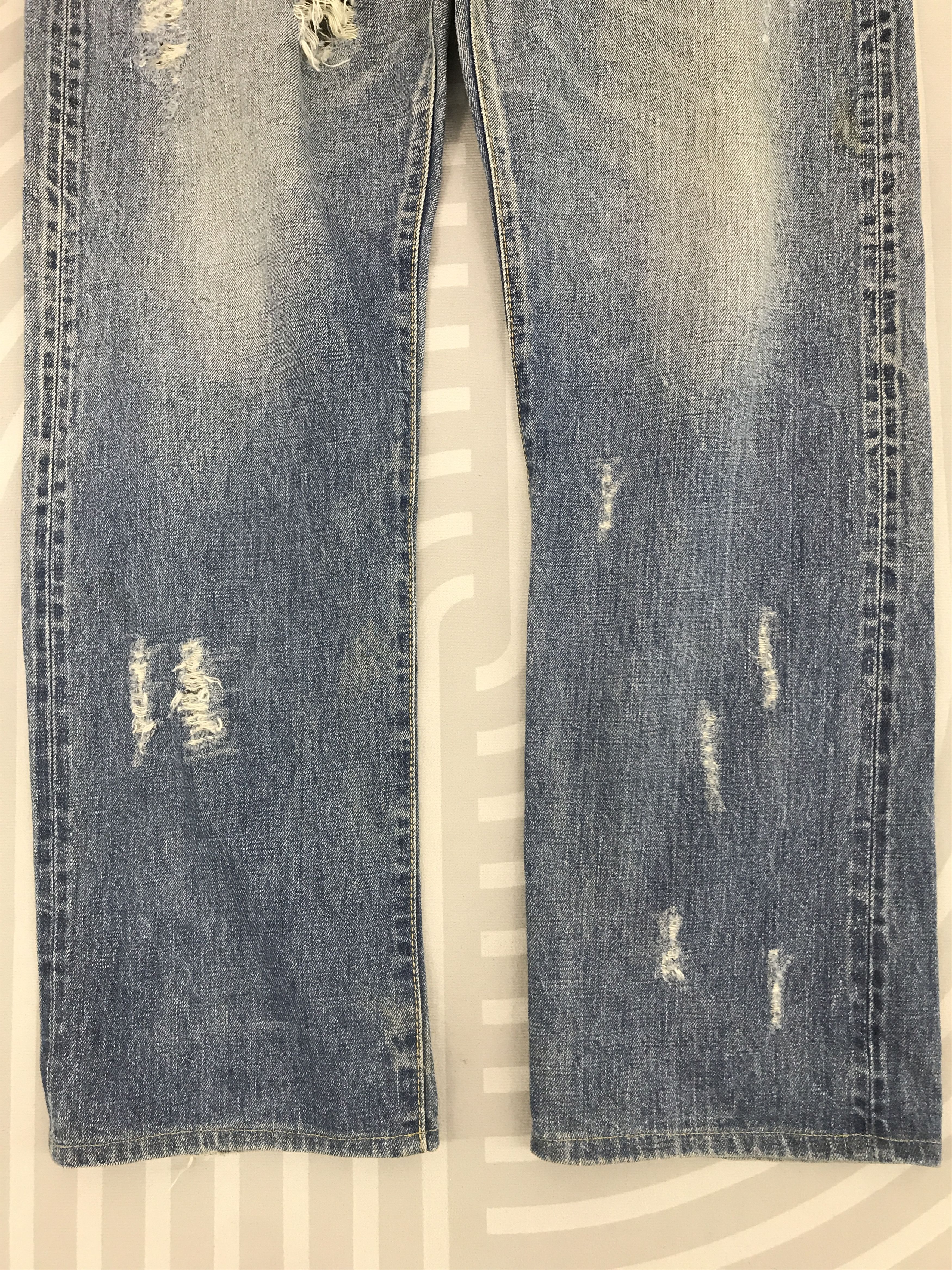 Edwin × Vintage Vtg Edwin Japan style Distressed Denim faded Jeans pants Size US 32 / EU 48 - 3 Thumbnail