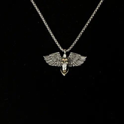 VIBE Wings Punk Necklace Grunge Chain Size ONE SIZE - 1 Thumbnail