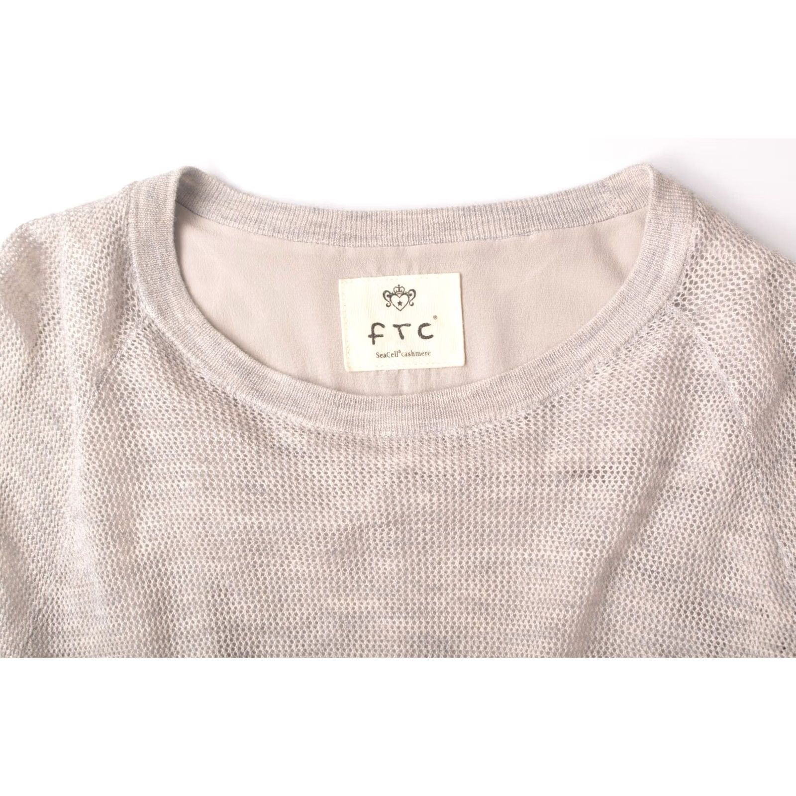 Vintage FTC Seacell Cashmere Silk Gray Pullover Sweater, M, Women, Size M, Cashmere, Pullover, Made in PRC, Used with minor wear Size M / US 6-8 / IT 42-44 - 3 Thumbnail