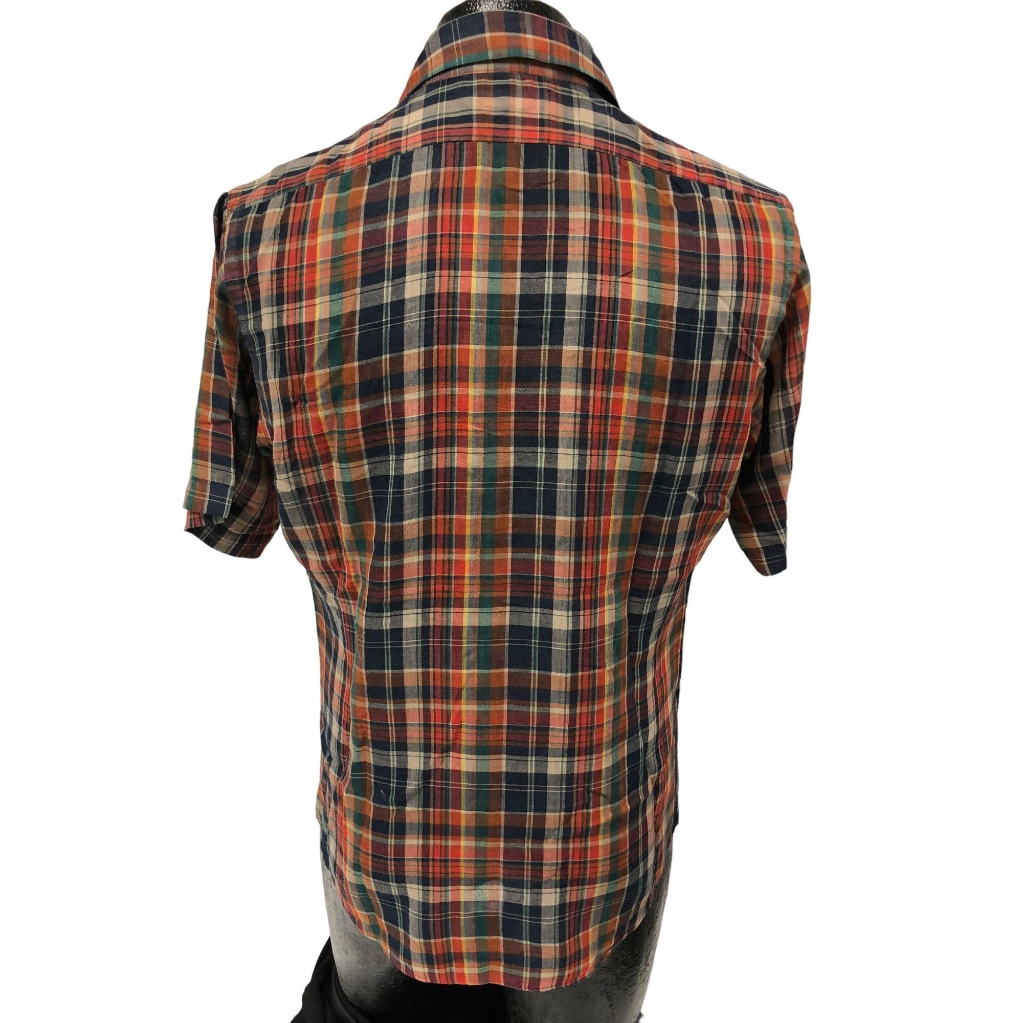 Arrow Vtg Arrow ULTRA THIN Blue Red Plaid Check Rockabilly Shirt Size US M / EU 48-50 / 2 - 3 Thumbnail