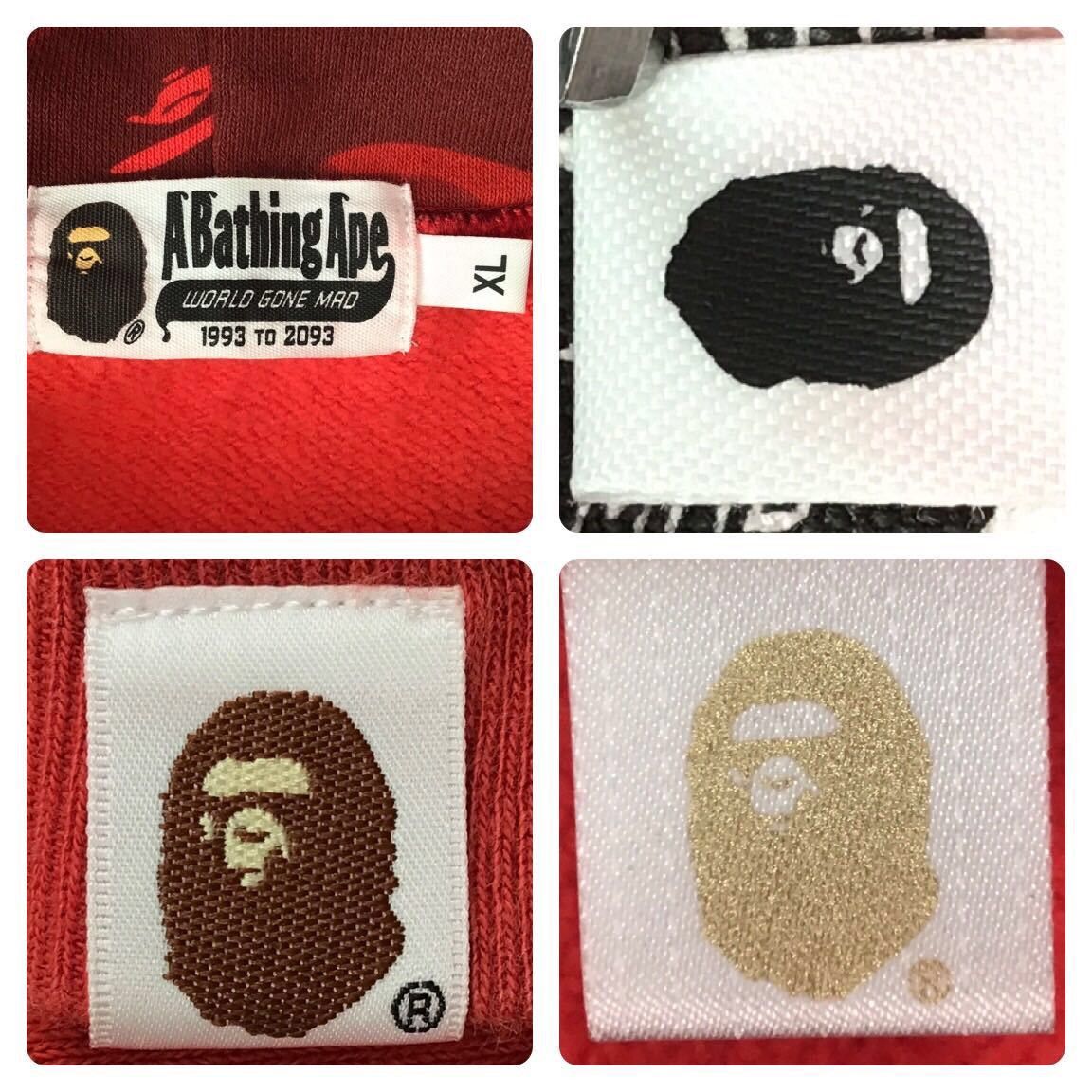 Bape BAPE Shark pullover hoodie red camo a bathing ape Size US XL / EU 56 / 4 - 7 Thumbnail