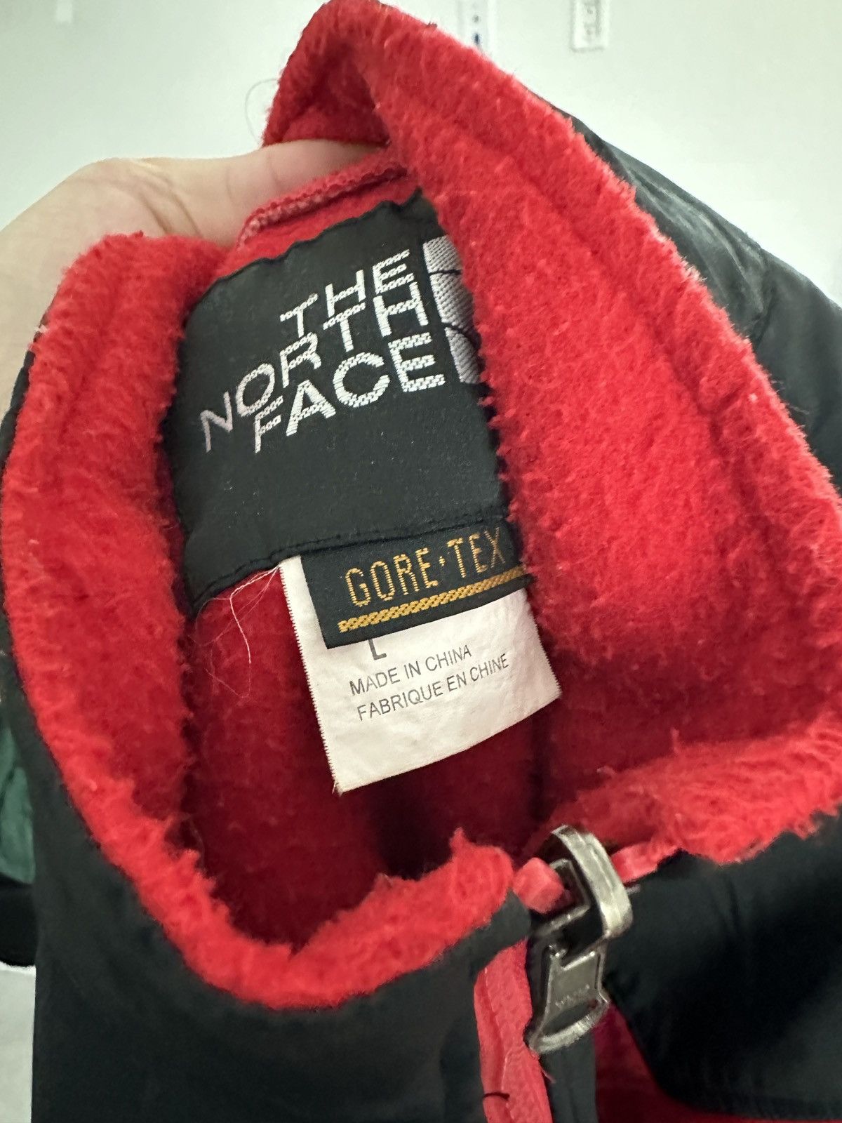The North Face × Vintage The North Face Red Fleece GORE-TEX Jacket Size US L / EU 52-54 / 3 - 4 Thumbnail